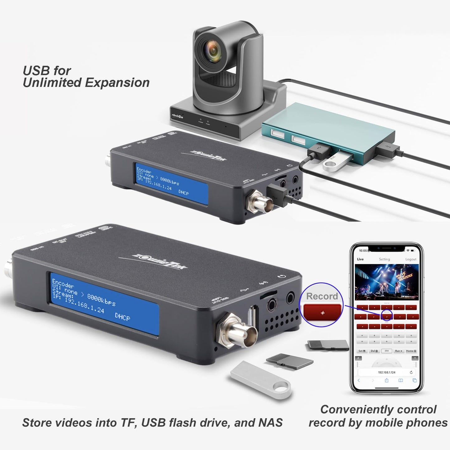 Decodificador de transmisión de Video NDI Nativo 3G SDI, ZowieBox, convertidor UVC a SDI, grabadora de Video SDI y Extensor con loopout, SRT/RTMP(S)/RTSP a NDI HX3, transmisión en Vivo no Empotrado