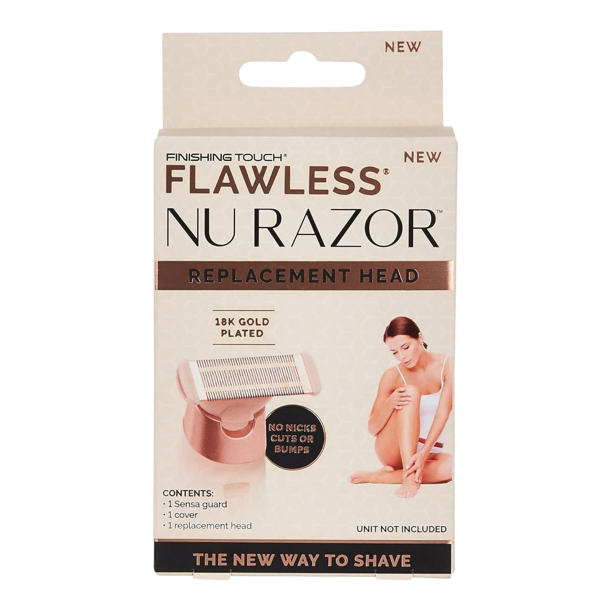 Finishing Touch Flawless Nu Razor - Cuchilla de repuesto, color oro rosa