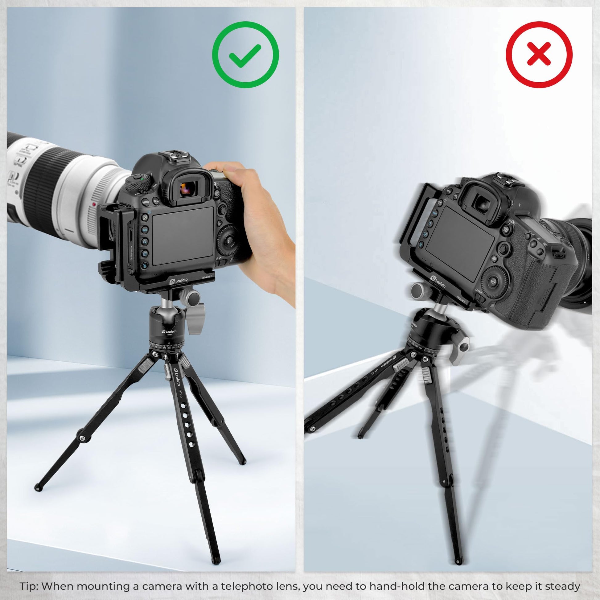 LEOFOTO MT-03 + LH-25 Spider Mini trípode de Mesa y Cabeza de Bola para fotografía DSLR