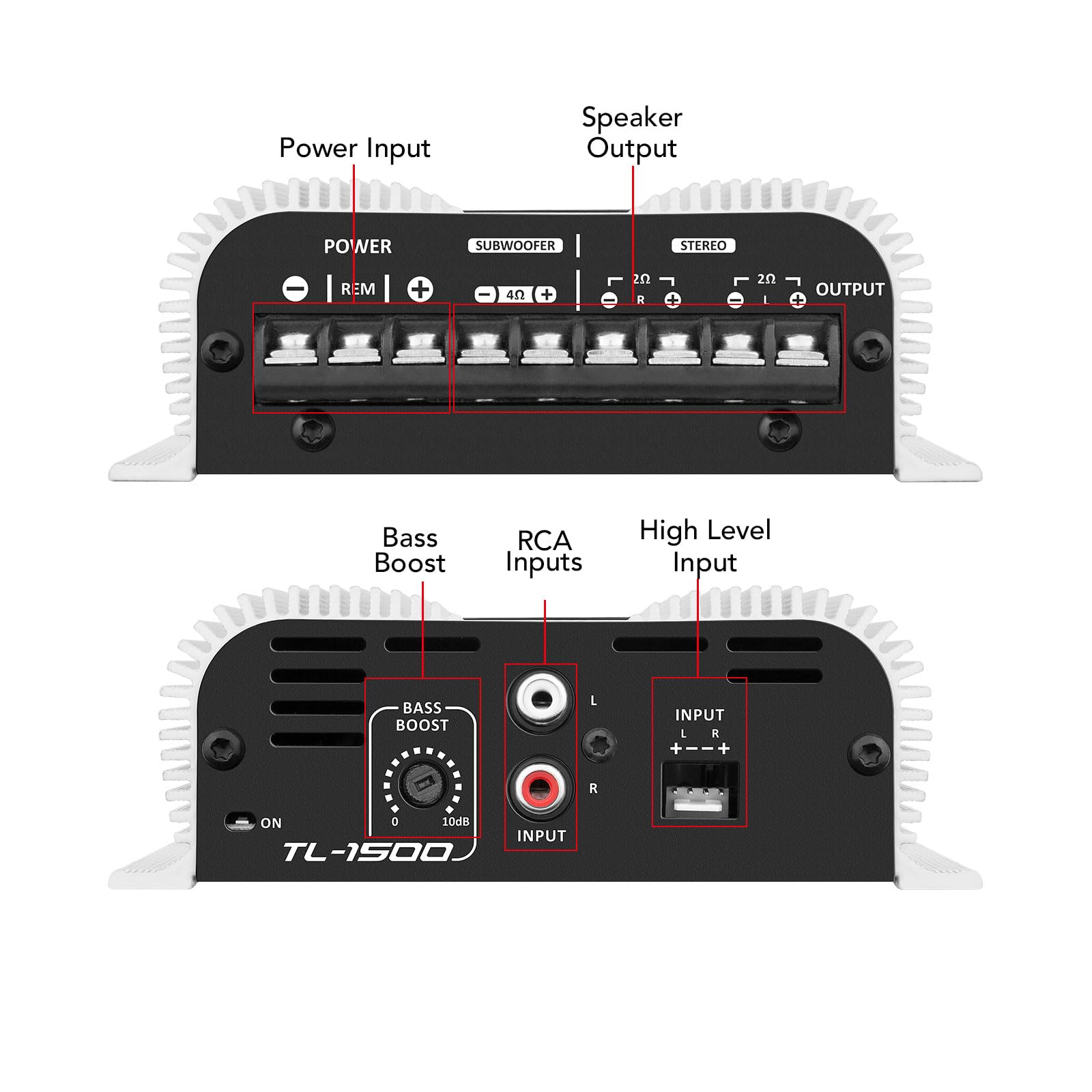Amplificador TARAMPS TL 1500 2 Ohms 3 Canales 390 Vatios Clase D Rango Completo