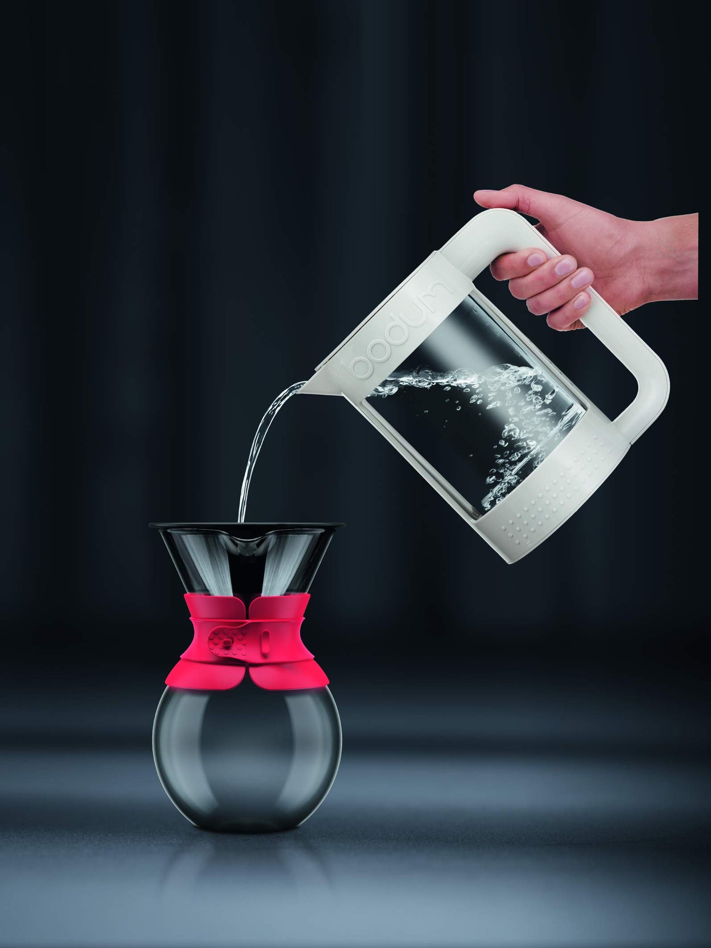 Bodum Pour Over Coffee Maker with Borosilicate Glass Carafe and Stainless Steel Permanent Filter