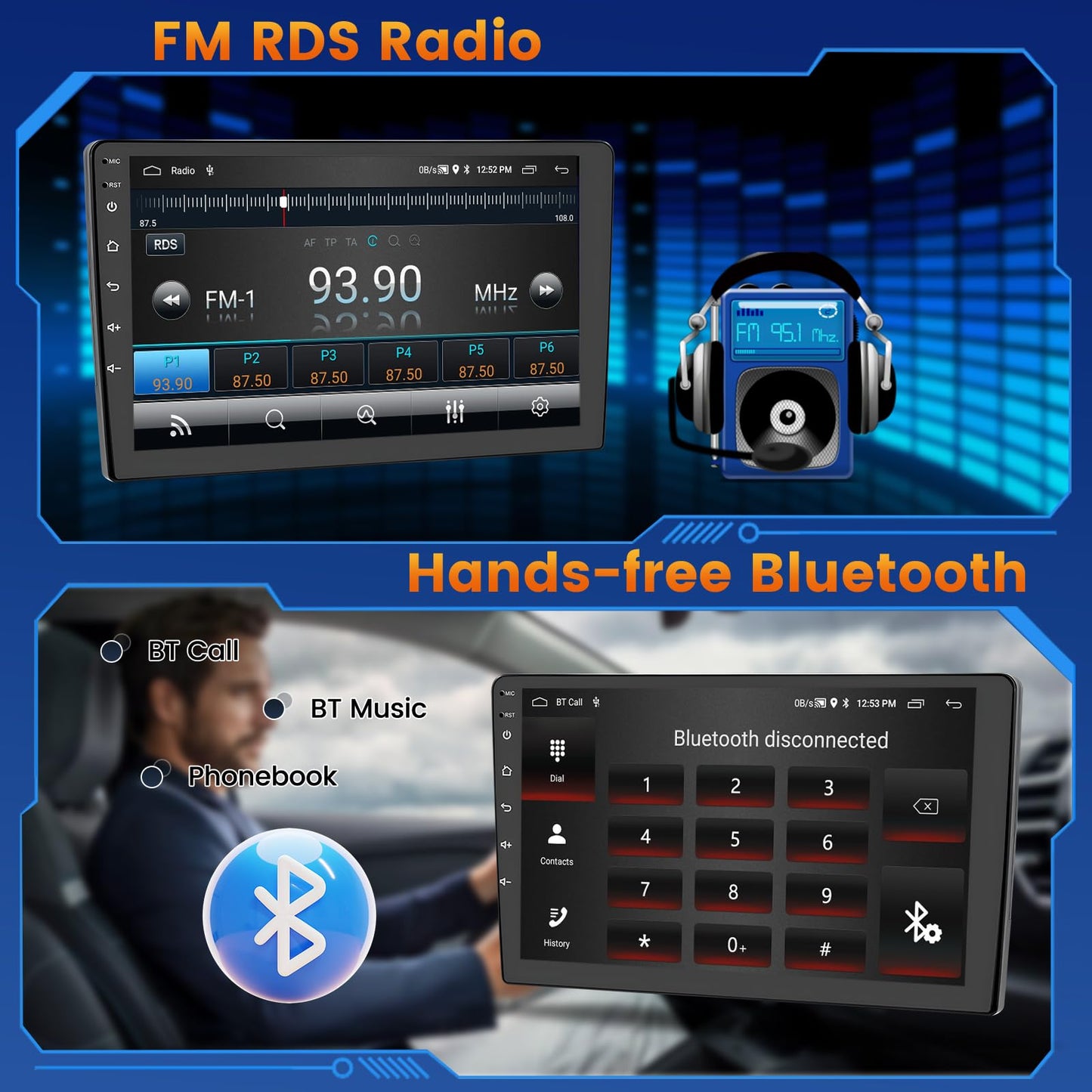 Inefala [2G+64G] Android 15 estéreo de coche para Subaru Forester 2013 2014 2015 2016 2017 con inalámbrico Carplay/Android Auto, visualización táctil HD de 9 pulgadas para Forester con WiFi GPS
