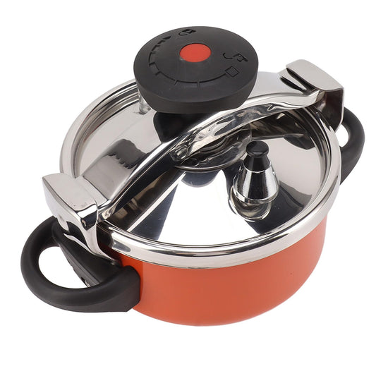 Luqeeg Olla a Presión de Acero Inoxidable de 2 Litros, Cocción Eficiente y Rápida, Multifunción, Compatible con Inducción