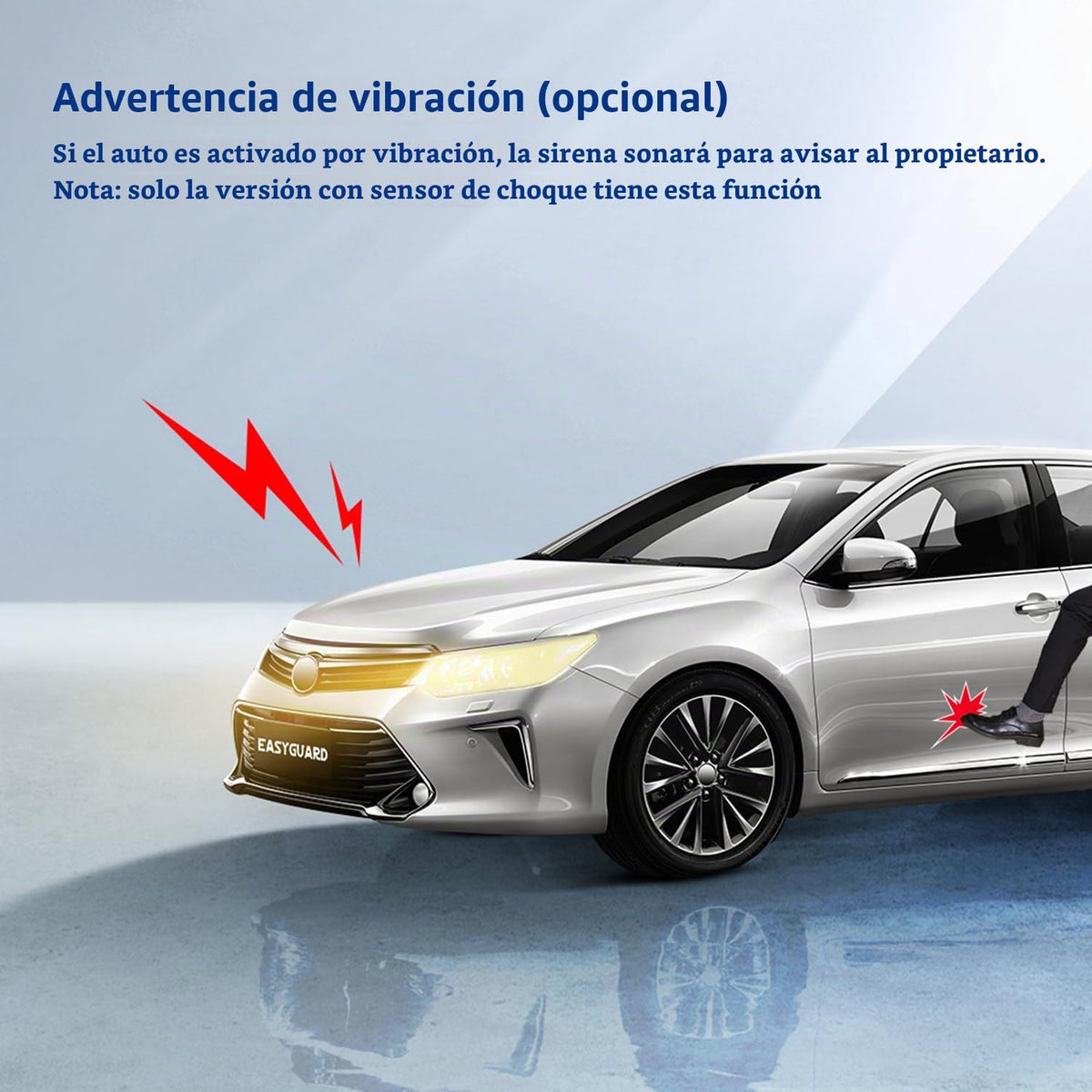Sistema de Alarma de Seguridad para Auto EASYGUARD EC002-NI-NS Negro con Tecnología FSK y Entrada Sin Llave