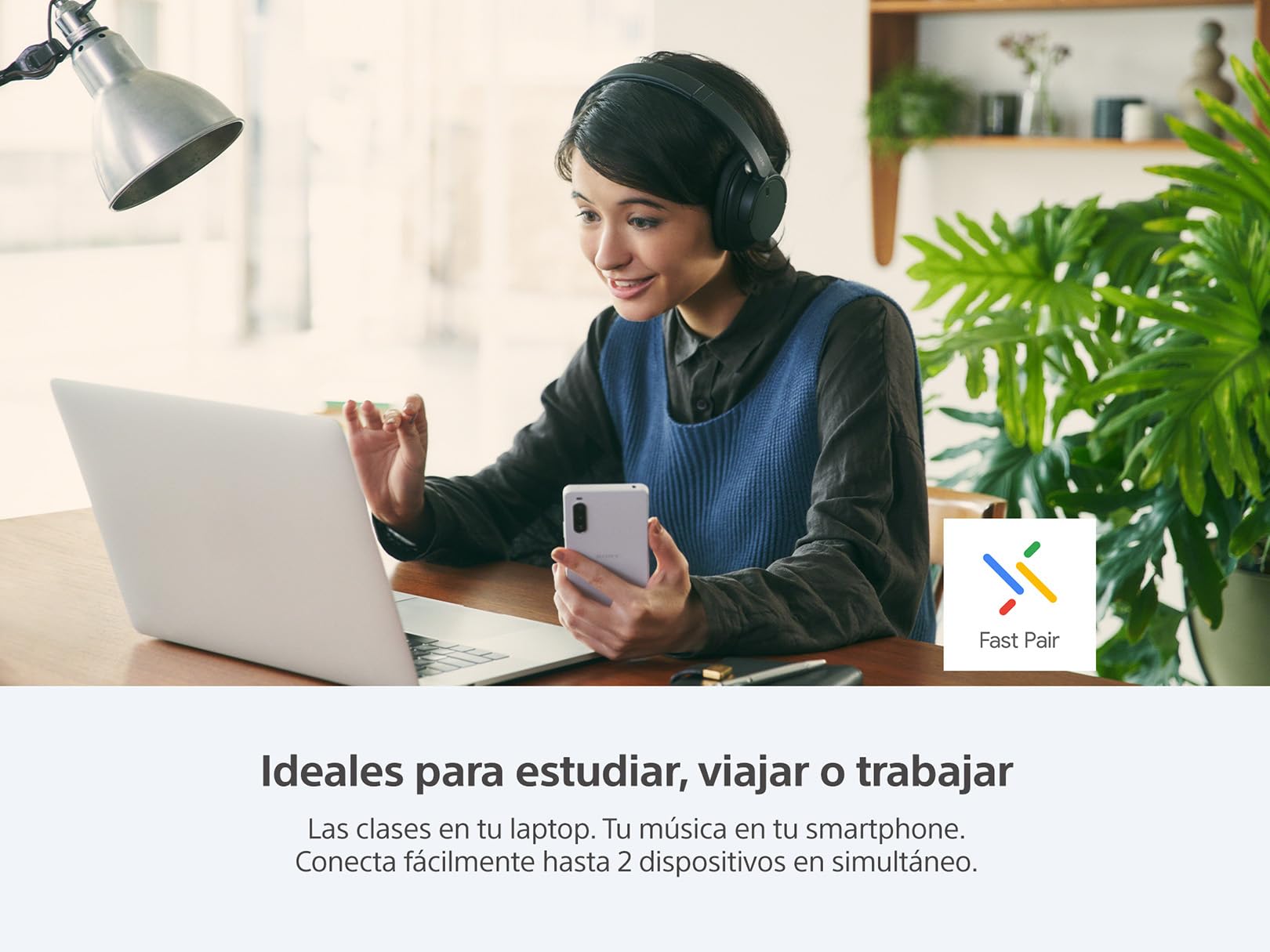 Audífonos Inalámbricos Sony Negro con Noise Canceling Versión Extranjera