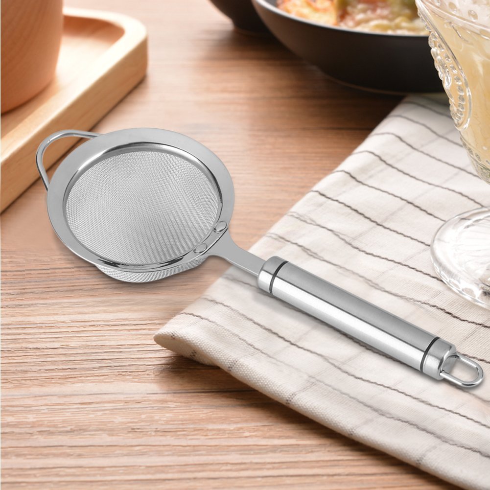 Colador De Alimentos, Filtro De Aceite De Comida Frita De Acero Inoxidable 30# Colador De Tamiz Fino Colador De Cocina