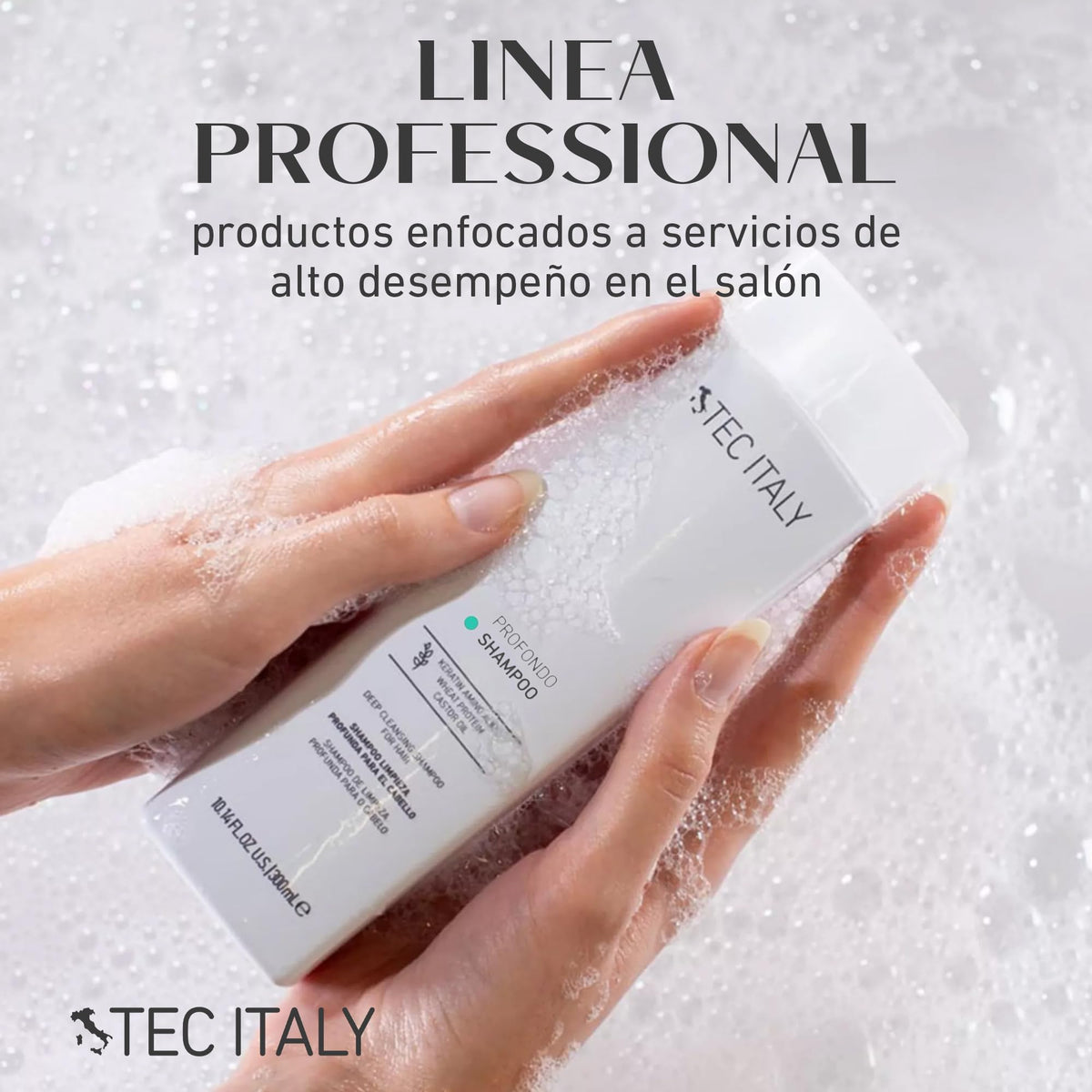 TEC ITALY Profondo Shampoo Cuidado y Limpieza Profunda del Cabello 300 ml