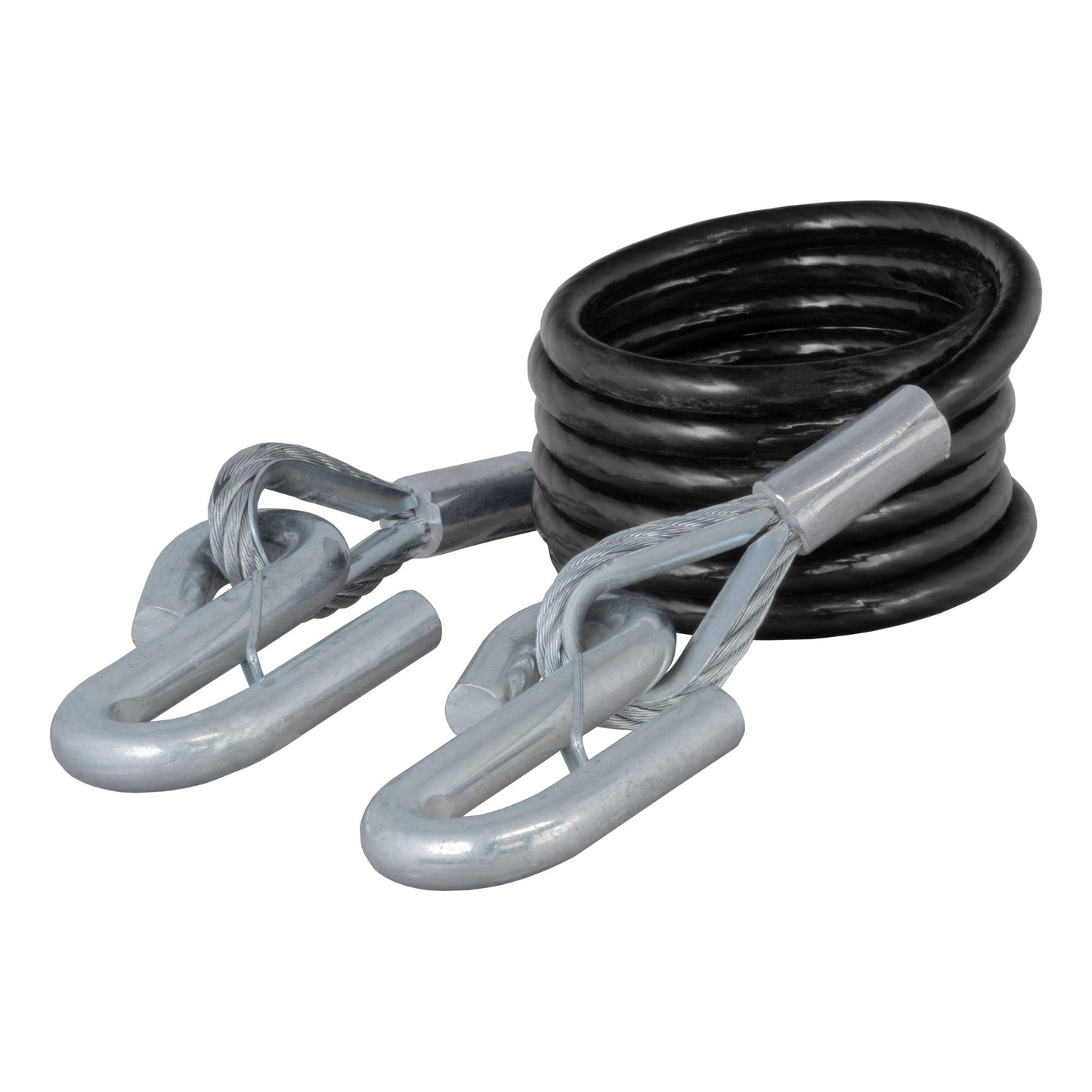 CURT BKDK 70008 - Cable de Seguridad para Barra de Remolque en Espiral de Repuesto de 84 x 3/8 Pulgadas de diámetro con Ganchos a presión, 7 Libras