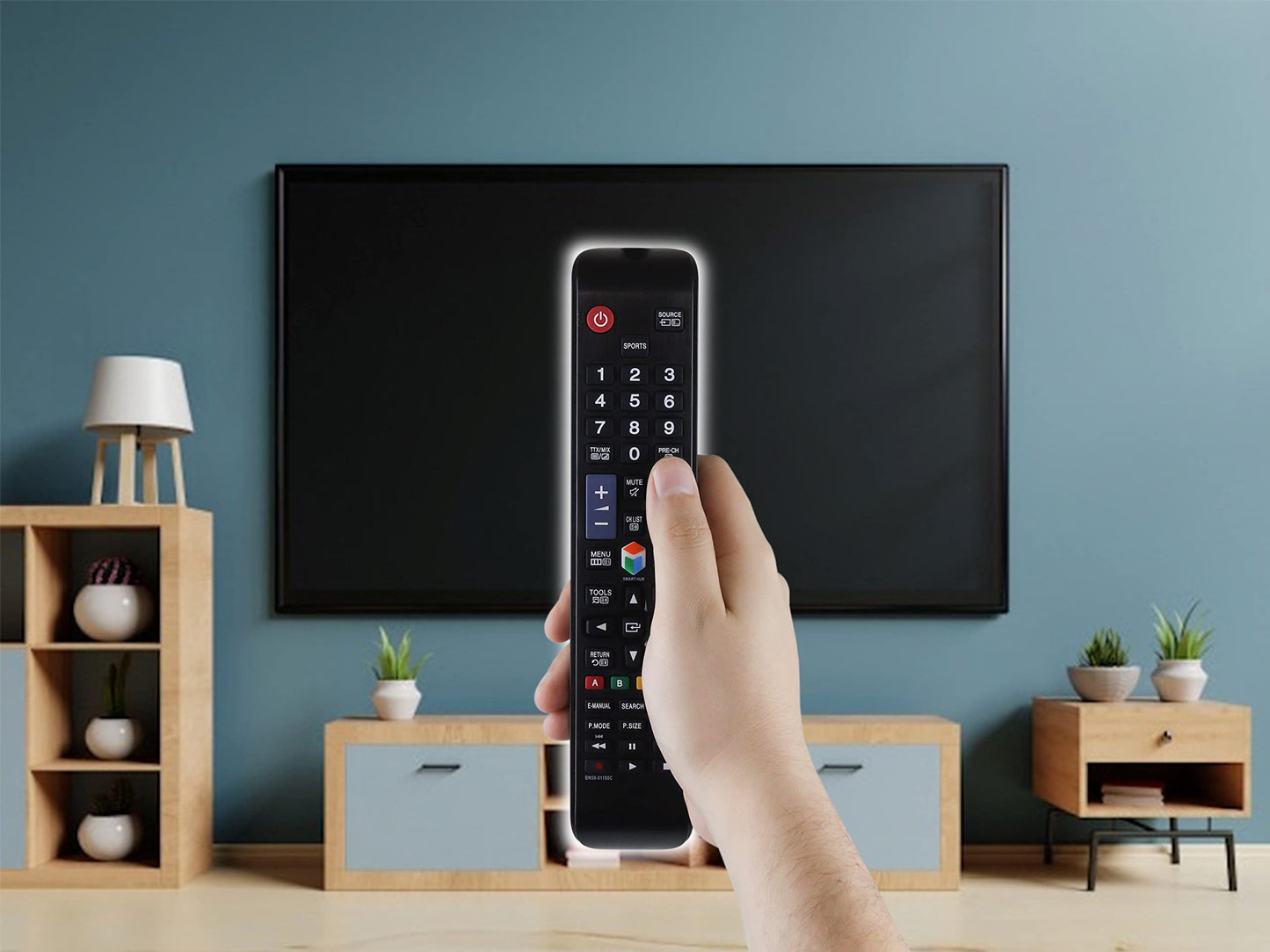 Control Remoto M804 Compatible con Samsung Smart TV, Compatible con Todos los Modelos Samsung Smart TV Universal