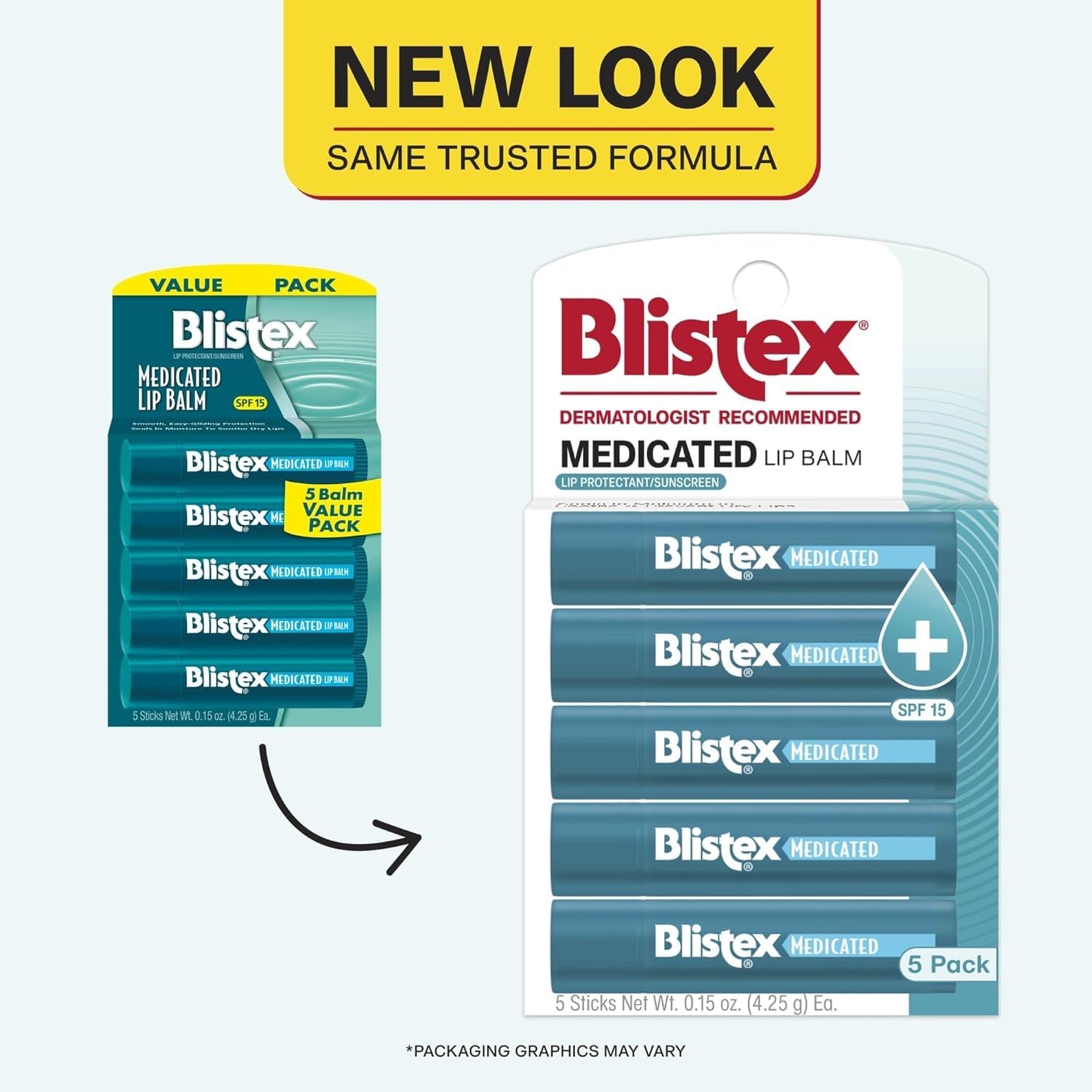 Blistex Medicated Lip Balm, 0.15 Ounce, Pack of 5 – Prevent Dryness & Chapping, SPF 15 Sun Protection, Seals in Moisture, Hydrating Lip Balm, Easy Glide Formula for Full Coverage