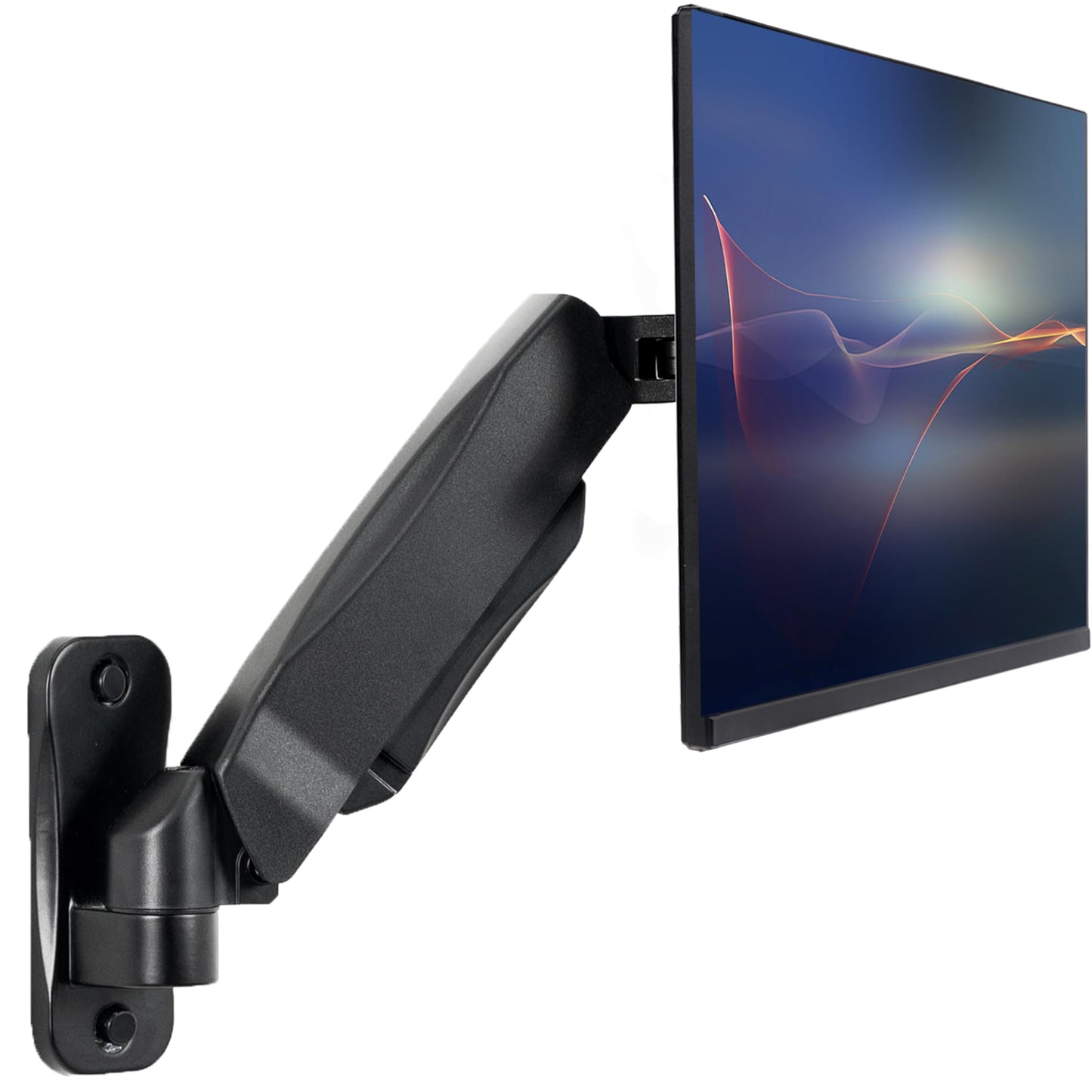 Soporte de Pared VIVO Negro con Brazo Neumático Ajustable para Monitores de 17 a 32 Pulgadas