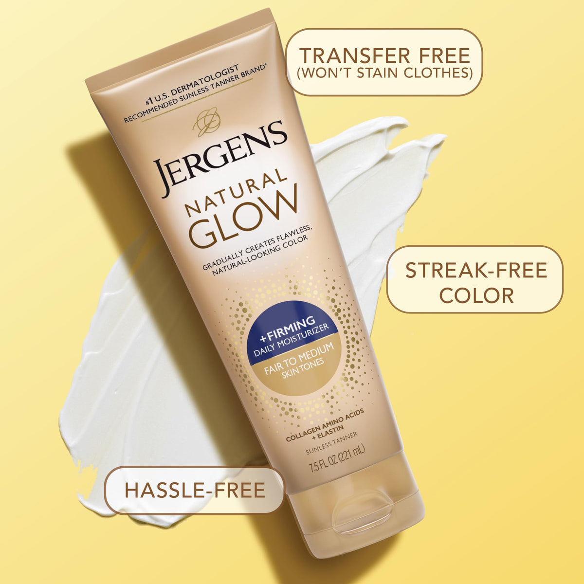 Jergens Loción Corporal Natural Glow Fair to Medium, 221 ml