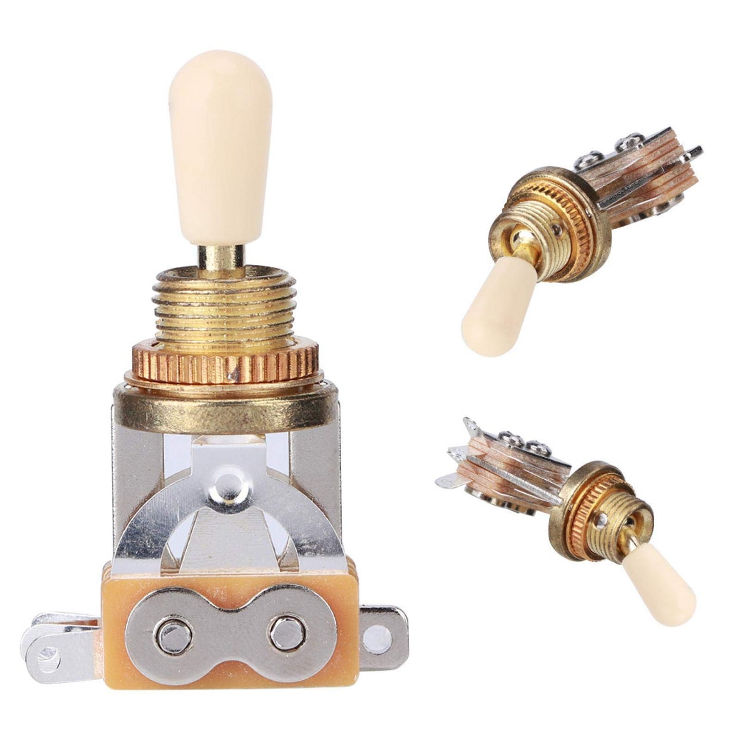 Okuyonic Selector de pastillas portátil con interruptor de tres posiciones, Interruptor Selector de Palanca para cualquier técnico de guitarra para guitarristas(Yellow hat)