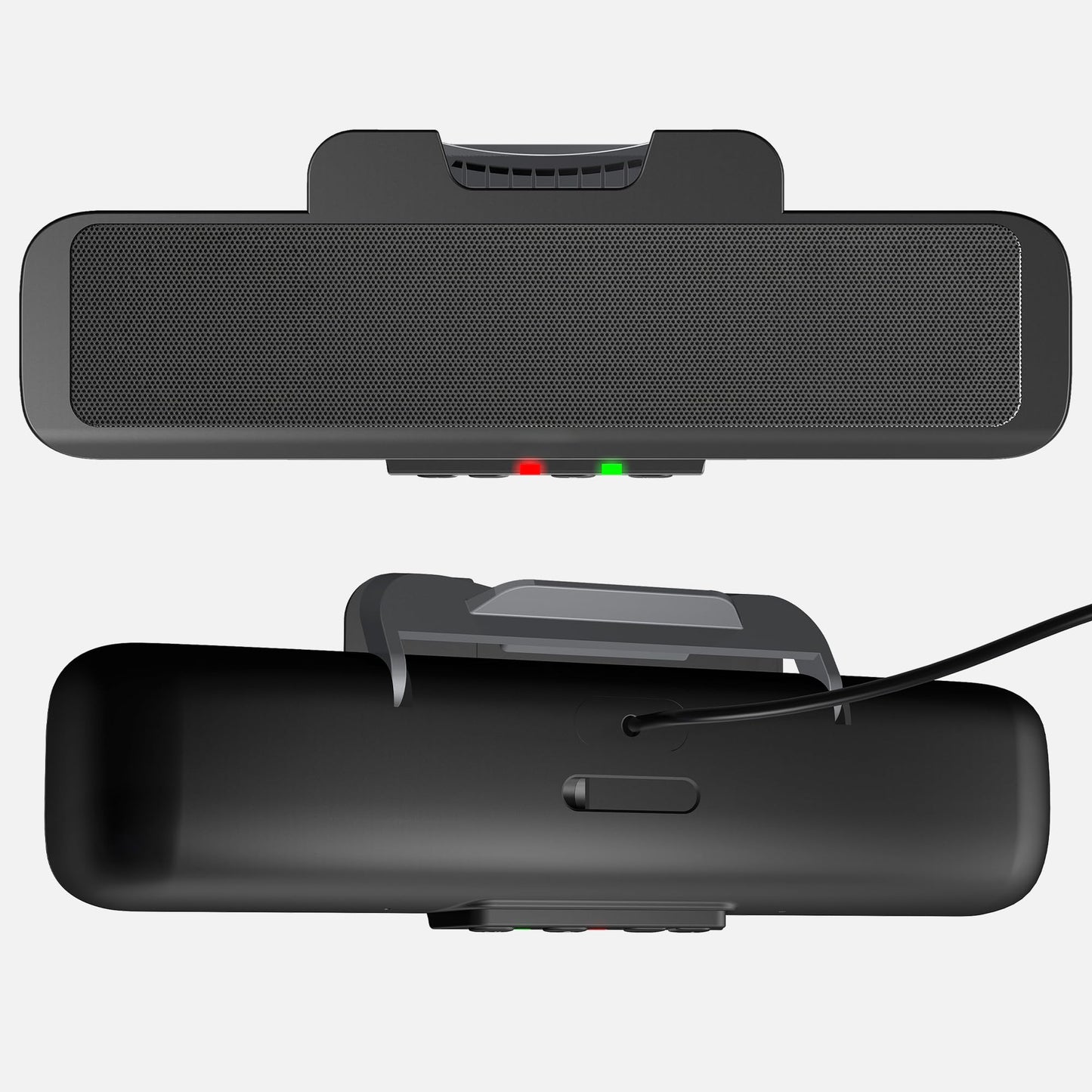 Cyber Acoustics Barra de Altavoces USB (CA-2890) – Altavoz estéreo Alimentado por USB, se sujeta fácilmente al Monitor, Controles convenientes