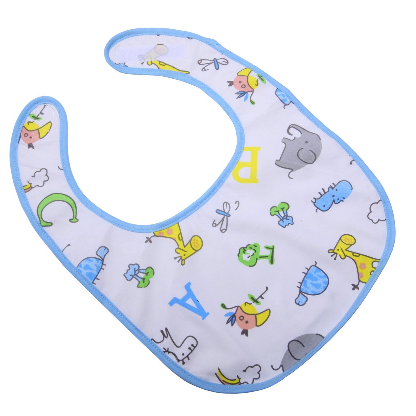 Littleforbig - Babero de algodón impermeable para adultos, con cierre de velcro ajustable, estampado, 2 paquetes, animales zoológicos y baberos para adultos cereza