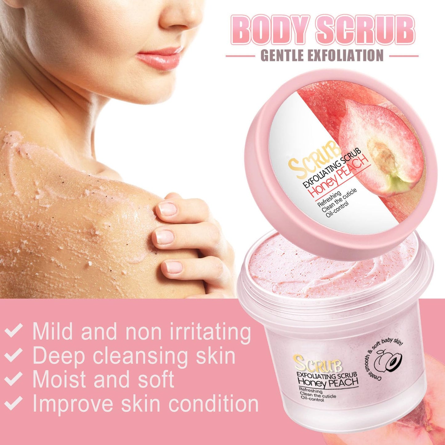 Exfoliante Corporal Hidratante Melocotón Reafirmante para la Piel