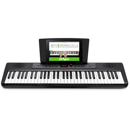 Alesis Melody 61 MK4 Teclado Piano Eléctrico para Principiantes con 61 Teclas, con Altavoces, Atril para Partituras o Tablet, 300 Sonidos y Lecciones de Música
