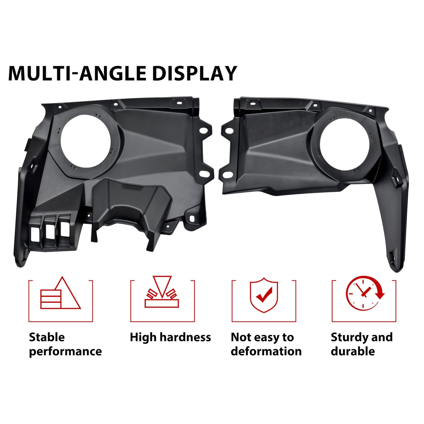 SAUTVS - Soporte de altavoz frontal para salpicadero Can Am X3, paneles frontales de 6.5 pulgadas para sistema estéreo Can-Am Maverick X3 / X3 Max 2017-2025 Accesorios