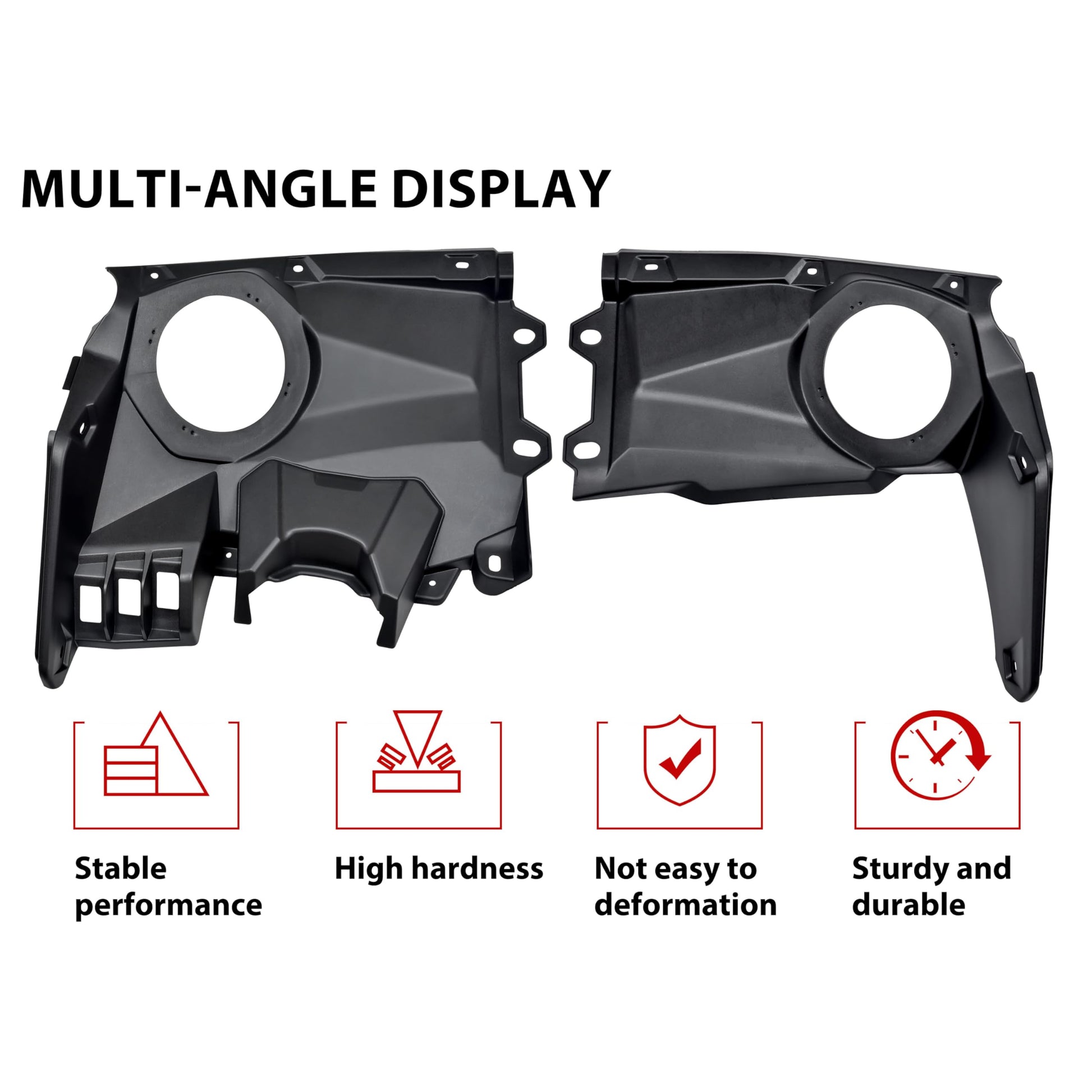 SAUTVS - Soporte de altavoz frontal para salpicadero Can Am X3, paneles frontales de 6.5 pulgadas para sistema estéreo Can-Am Maverick X3 / X3 Max 2017-2025 Accesorios