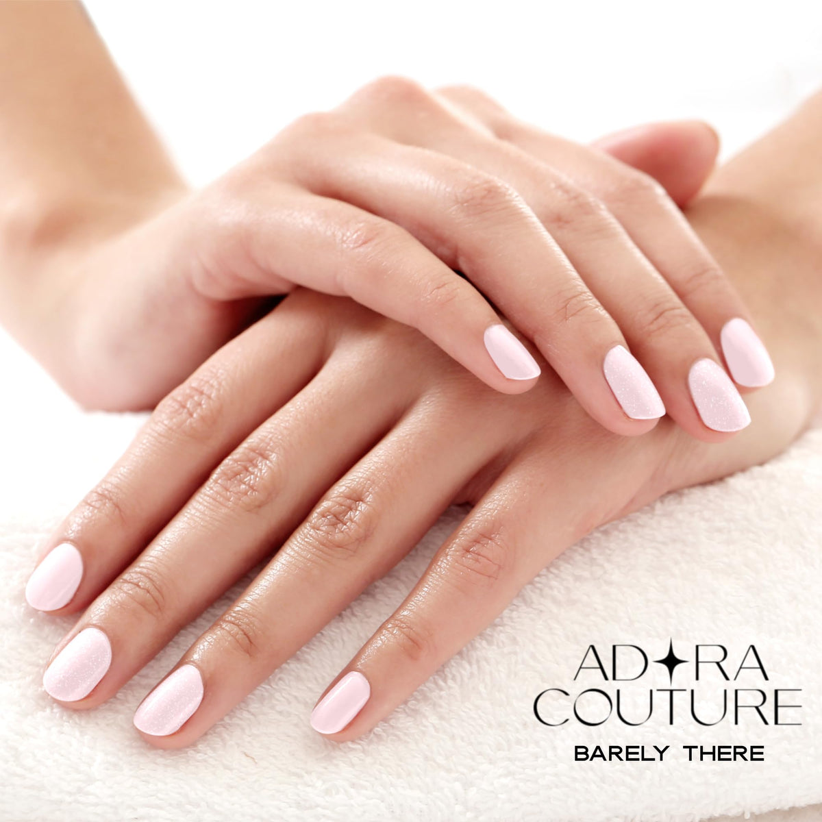 Tiras de Uñas Adora Couture Rosa Claro Brillante Nude Blanco Lechoso para Mujer