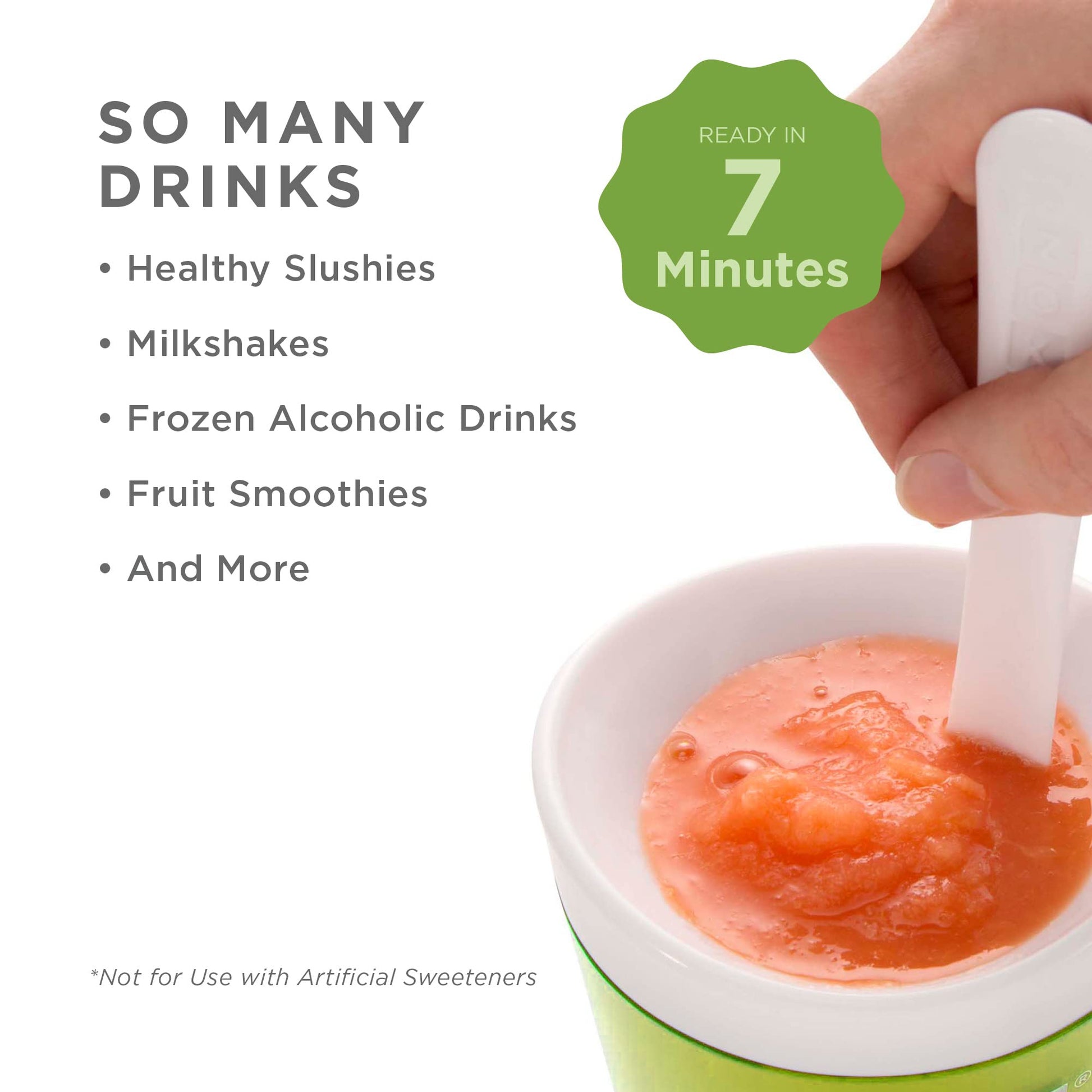 ZOKU Original Slush and Shake Maker, paquete de 3 tazas para granizados caseros de rápida congelación, batidos de frutas y batidos en minutos, azul/rojo/verde, juego de 3 unidades