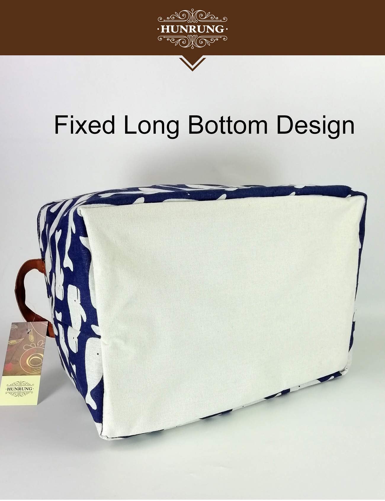 HUNRUNG Cesta de almacenamiento rectangular de lona para juguetes de mascotas/niños, libros, ropa perfecta para habitaciones infantiles/sala de juegos/estantes, Ballena (Whale), Large