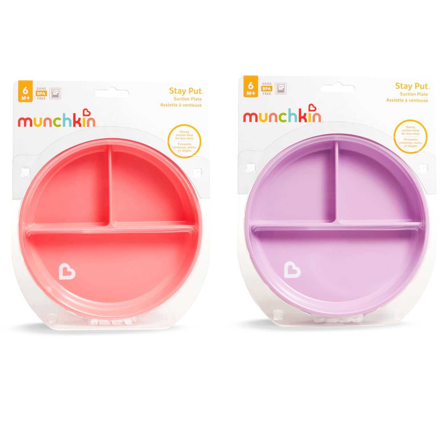 Platos De Succión Dividida Munchkin Azul Verde Para Niños Pequeños