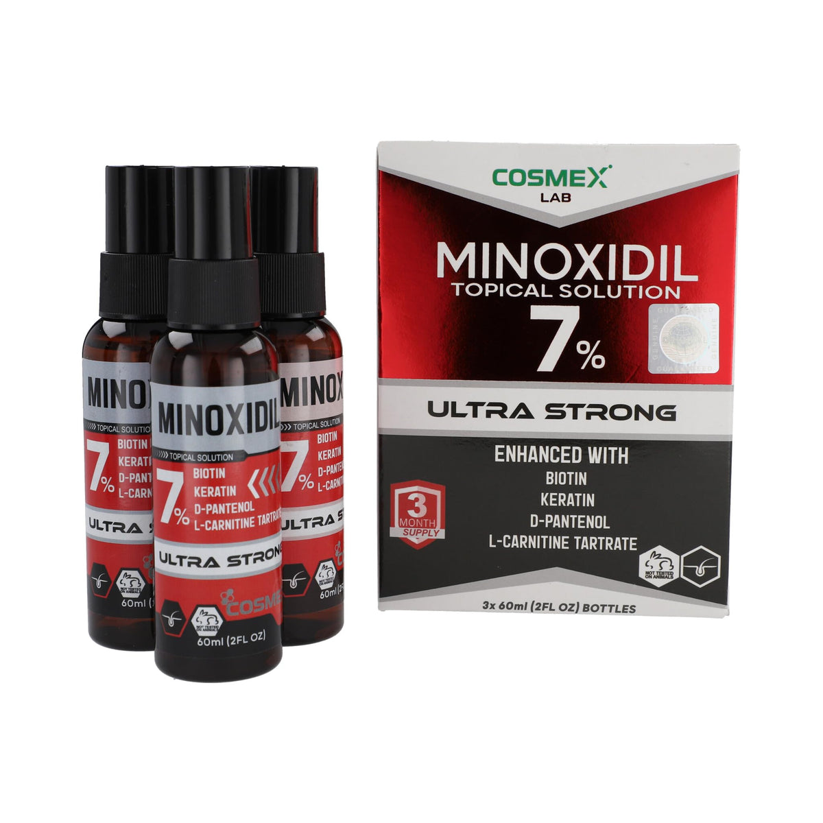 Loción Capilar Anticaída con Minoxidil Fortificado con Biotina 3 Meses