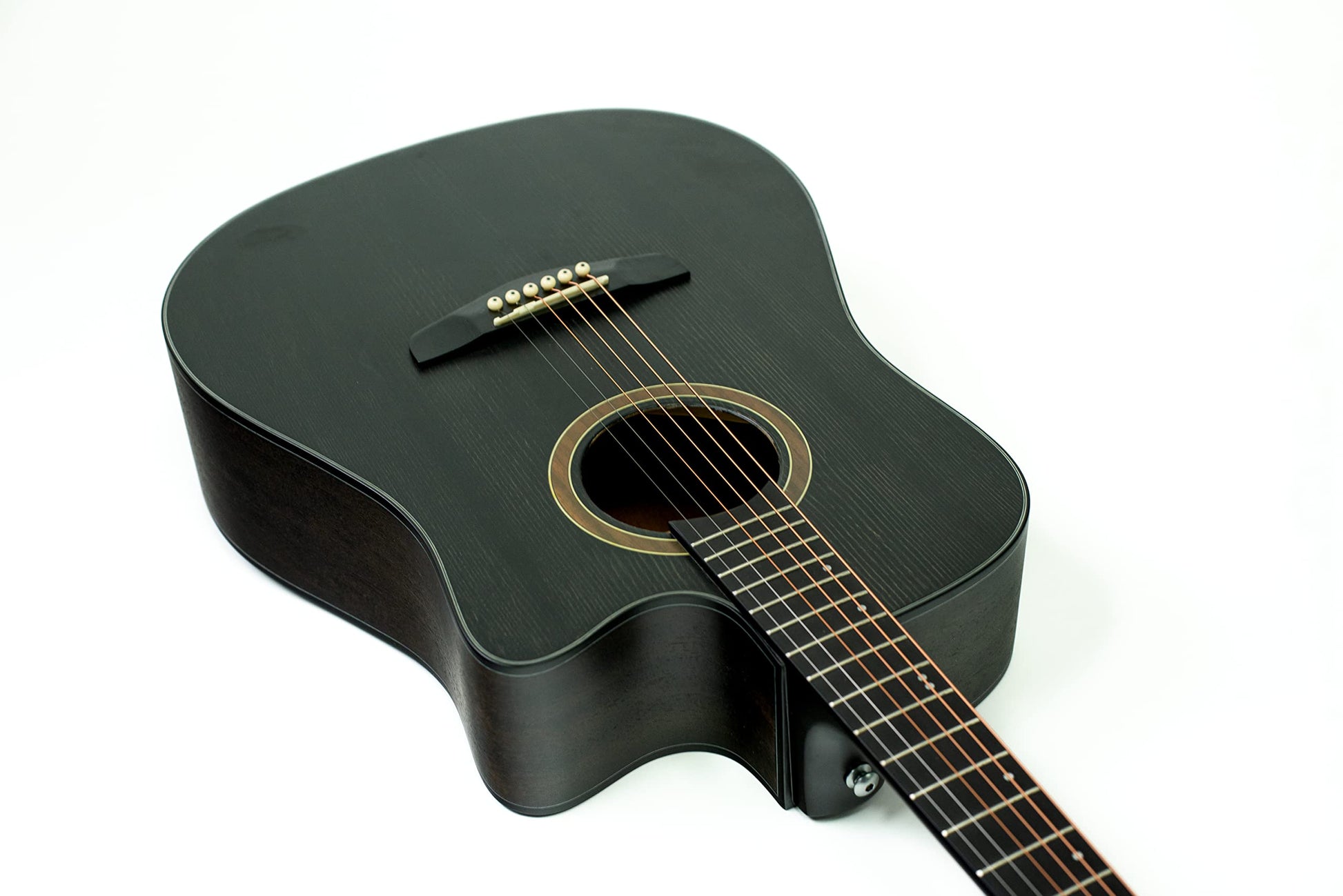 Guitarra Electroacustica Deviser LS130 BK, cuerdas de metal, incluye afinador y funda