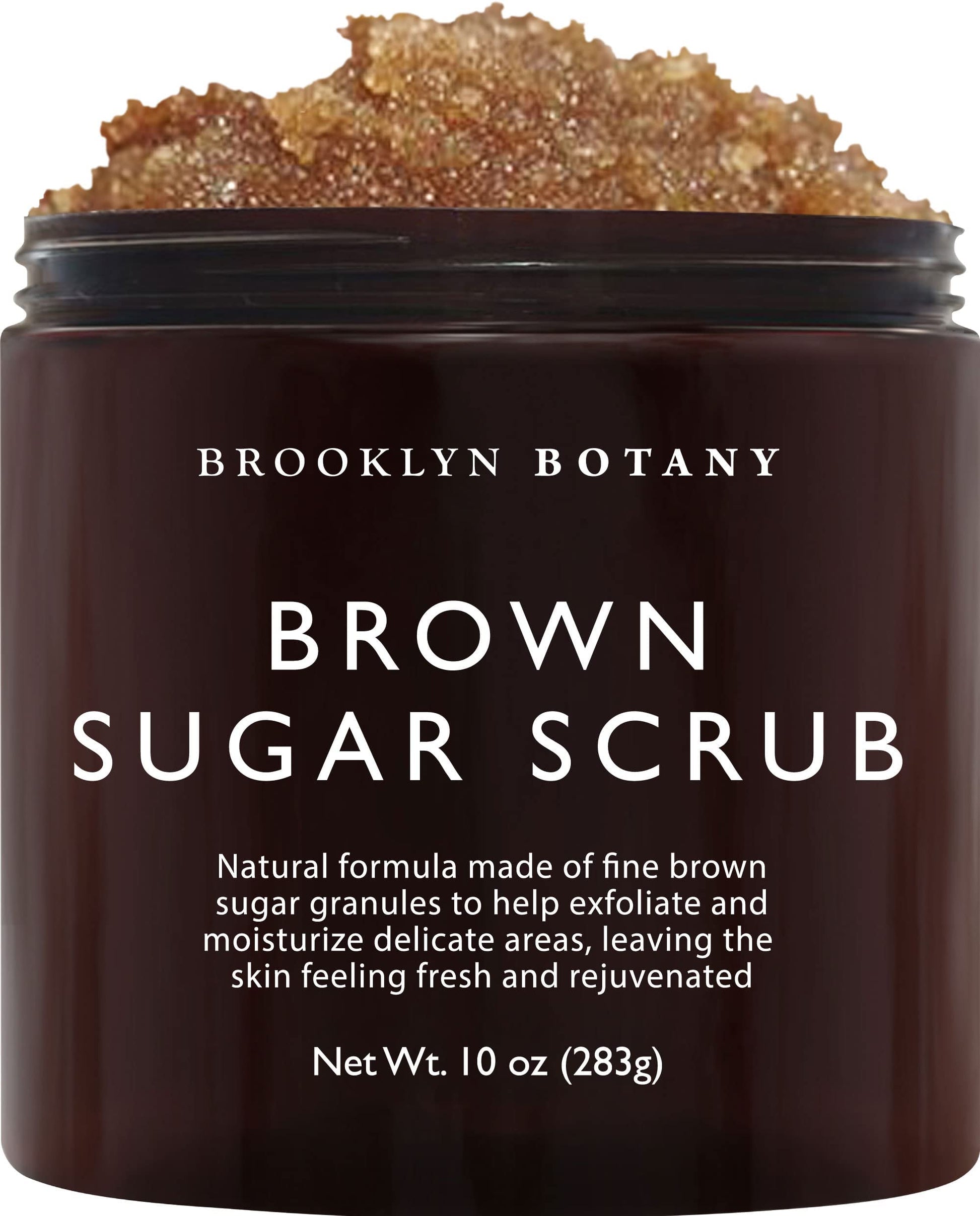 Brooklyn Botany - Brown Sugar Body Scrub - Exfoliating Face Scrub & Body Scrub for Cellulite, Stretch Marks, Skin Blemishes, and Varicose Veins, 10 oz