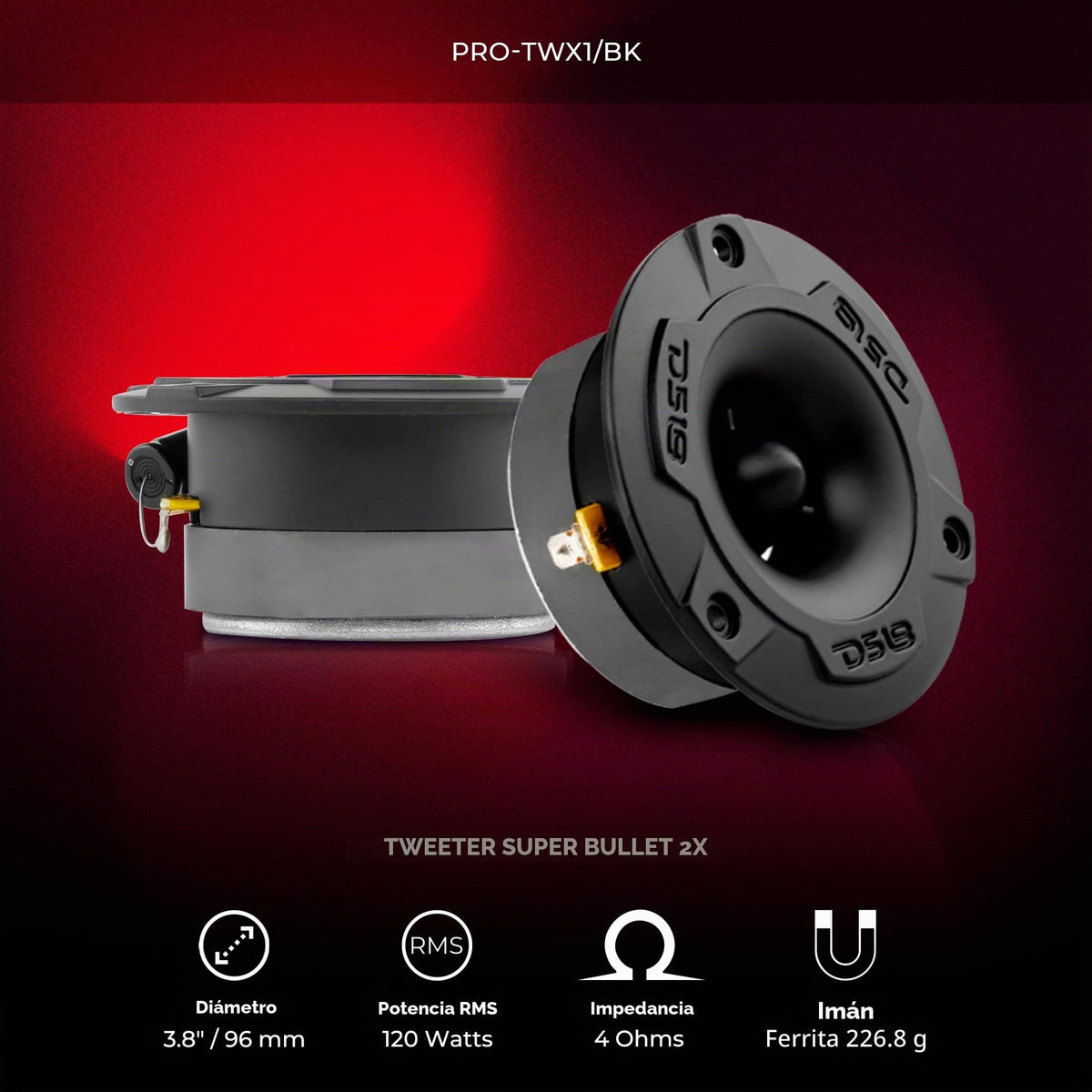 Altavoces Pro-X8.4BMPK Negro Profesional para Mujer