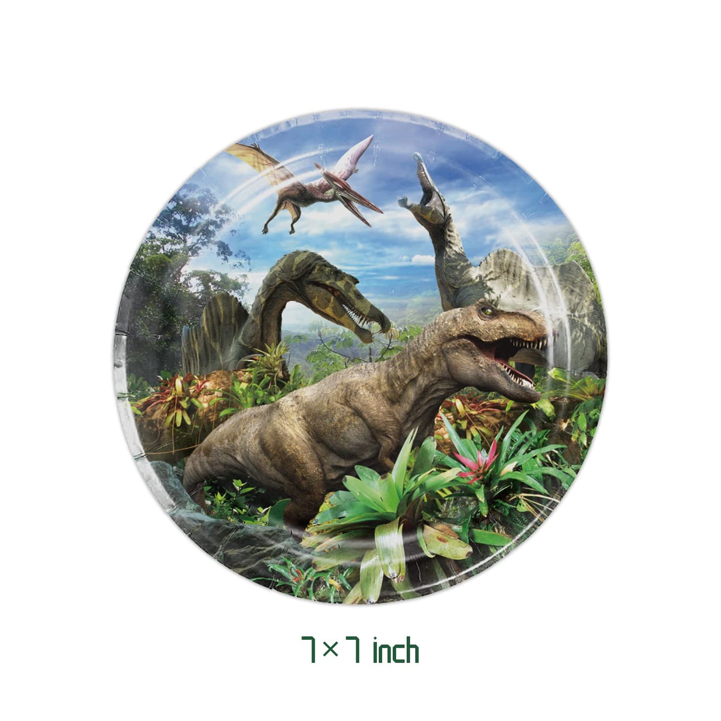 Suministros de Fiesta WETIM Jurassic Park Verde Paquete de 40 Piezas