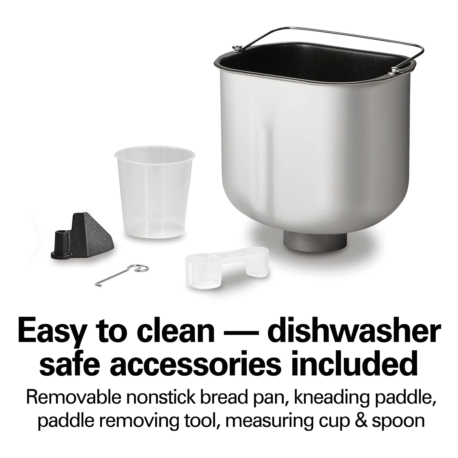 Hamilton Beach 29890 Máquina para hacer masa y pan de primera calidad con dispensador automático de frutas y nueces, 2 libras Capacidad de pan, 21 ajustes programables, incluye sin gluten y ceto