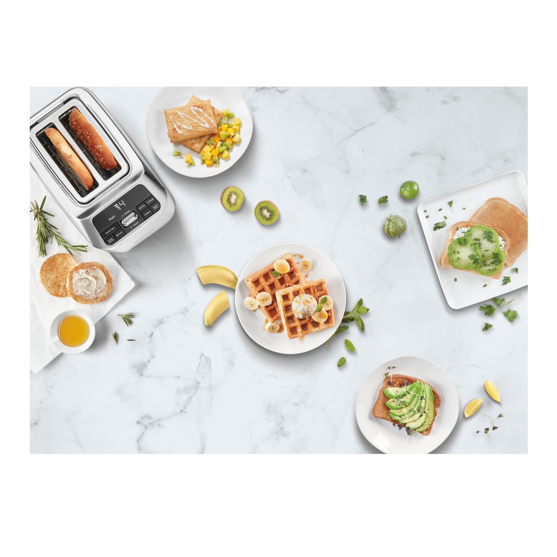 Cuisinart CPT-520 tostador motorizada de 2 rebanadas, acero inoxidable/negro