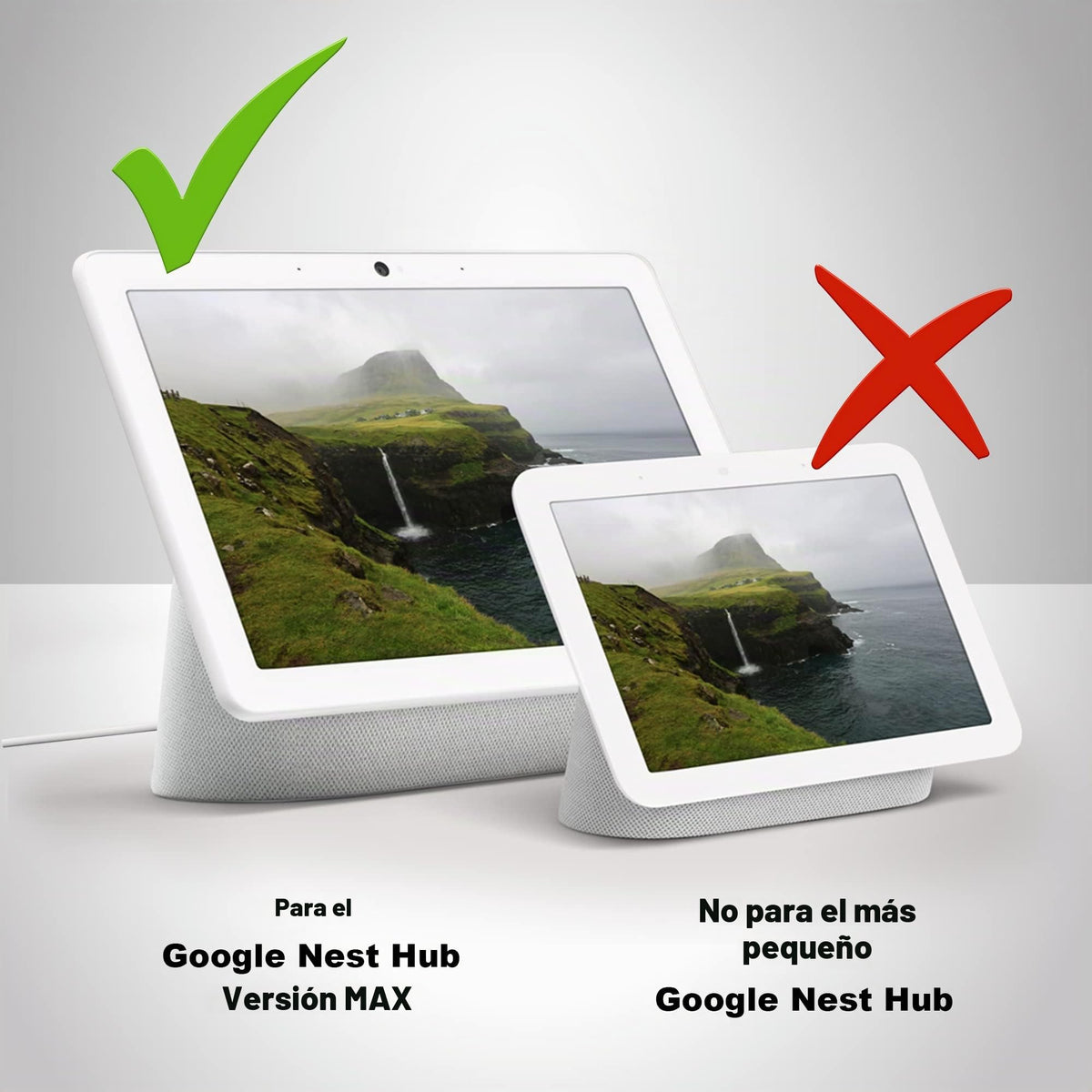 Adaptador de Corriente Vebner Blanco Compatible con Google Nest Hub Max y Audio