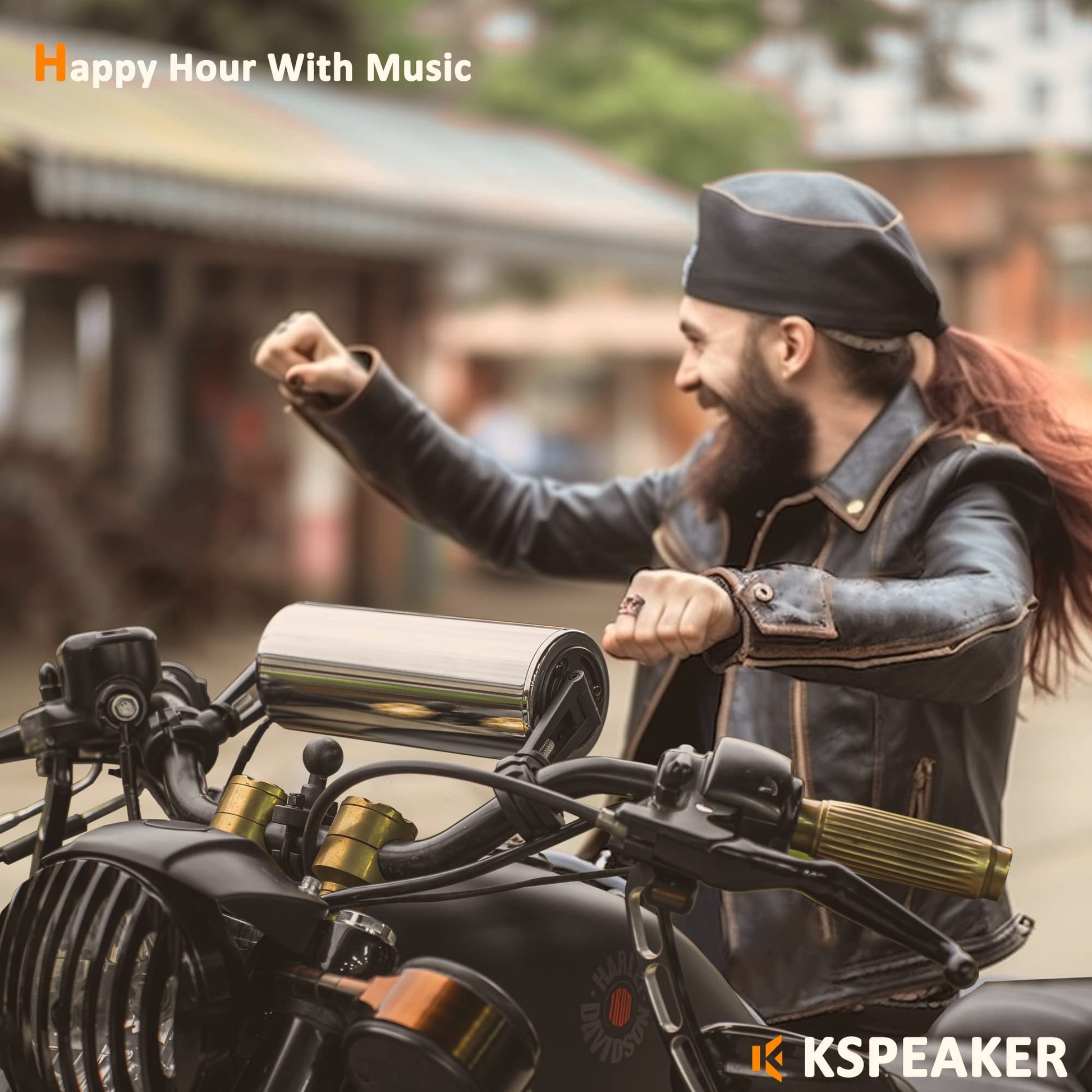 KSPEAKER - Altavoces para motocicleta, sistema de audio Bluetooth impermeable, amplificador incorporado, ideal para ATV, scooter, bicicleta, vehículo de 12 voltios, reproductor MP3 de metal de 3