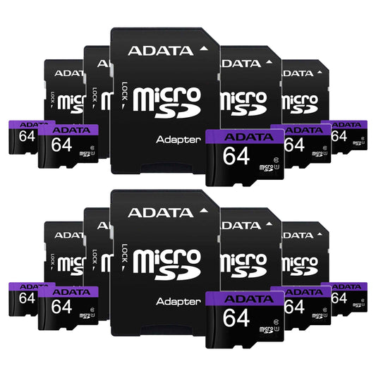 Kit Tarjetas de Memoria PSA 64 GB con Adaptador Resistentes al Frío y al Calor