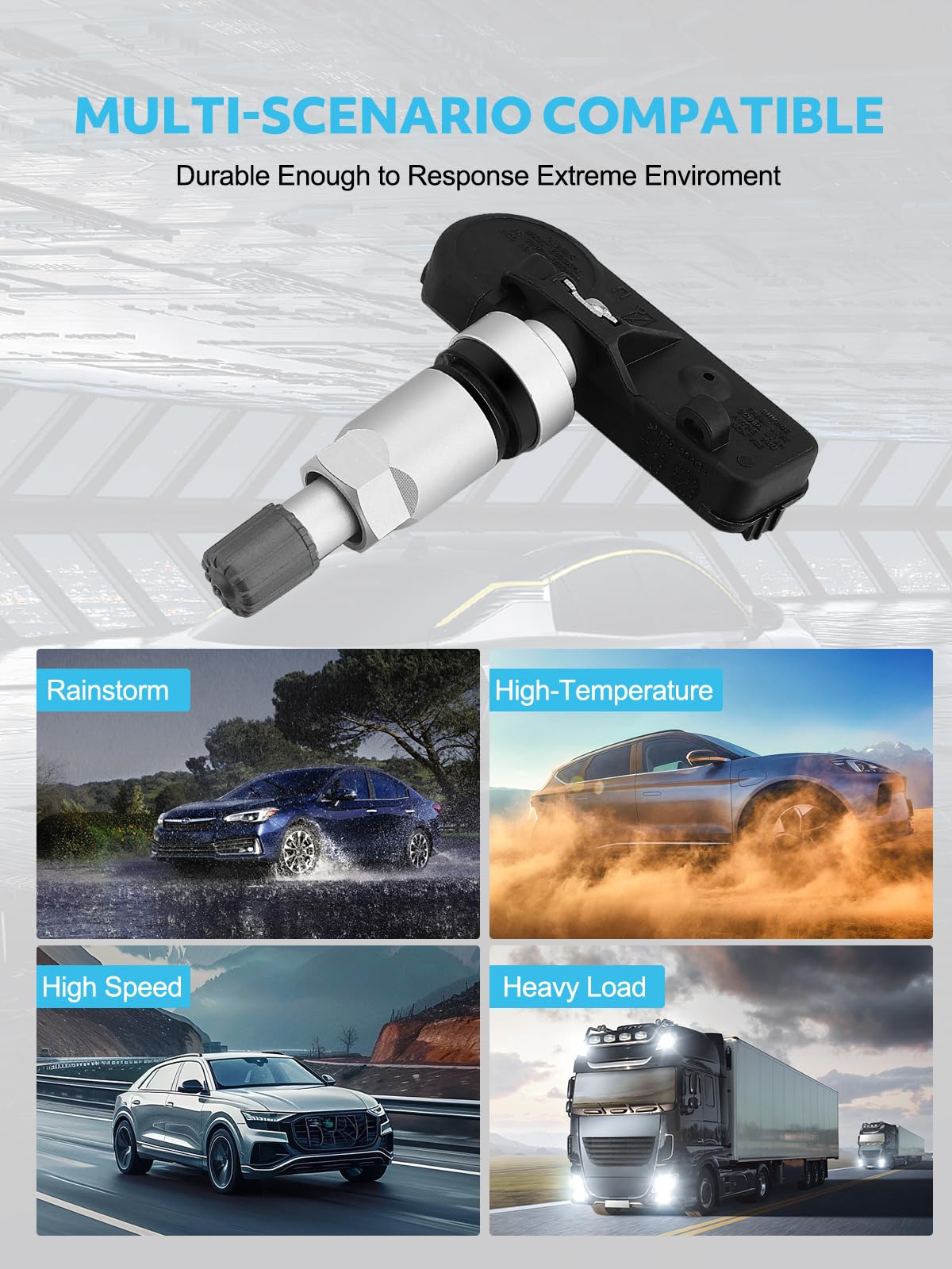 Sensores de Presión de Neumáticos TAUTOY 315 MHz Reemplazo para Ford 2005-2011 y Lincoln