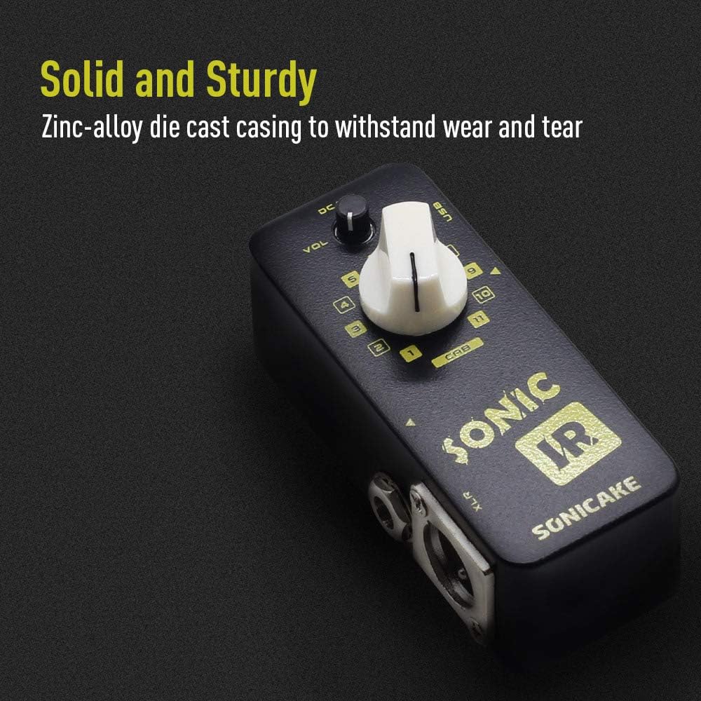 SONICAKE IR Pedal Altavoz Gabinete Simulador de Respuesta de Impulso Pedal Guitarra Bajo Efectos Pedal