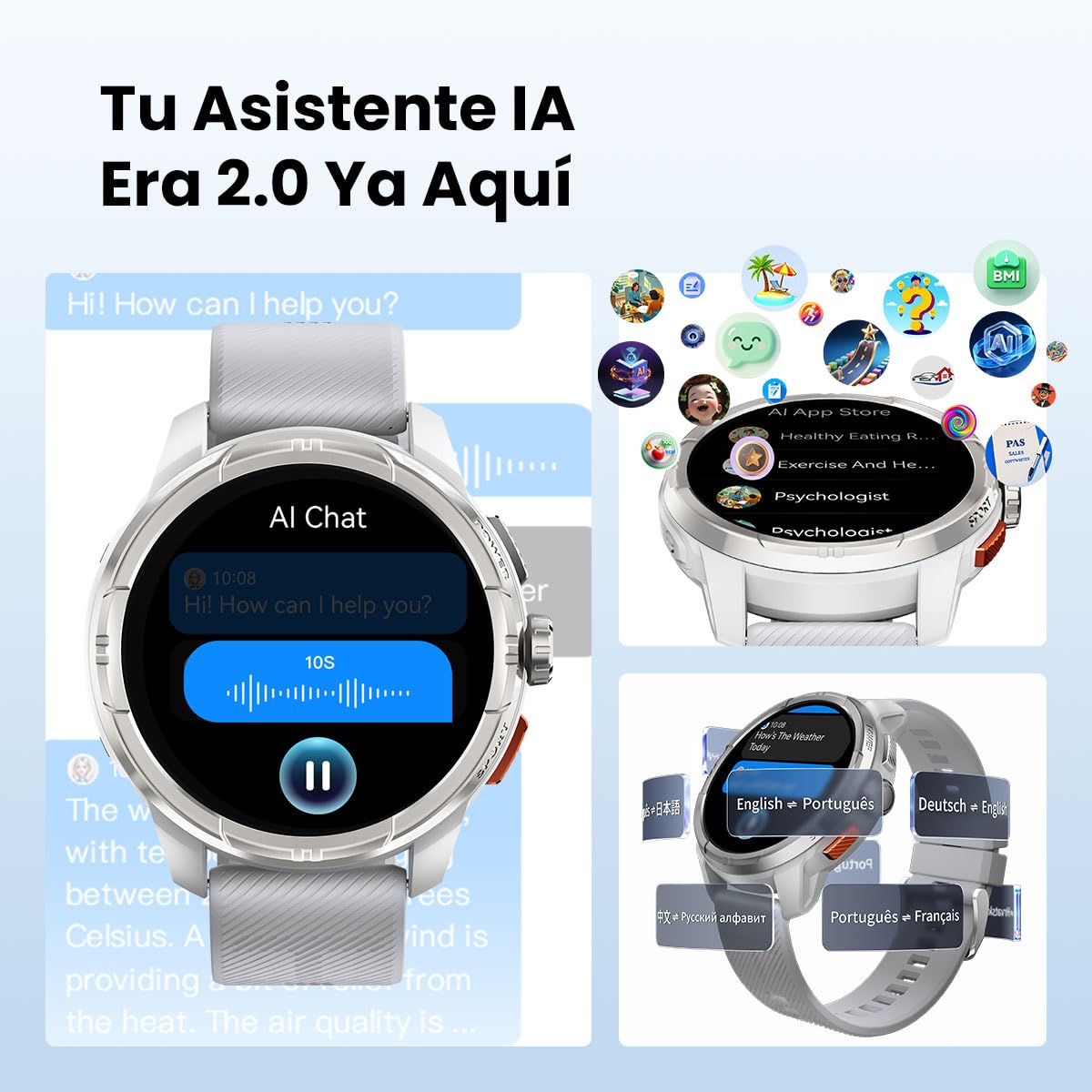 Smartwatch HAYLOU Solar Ultra Negro GPS 170+ Deportes para Hombre Mujer