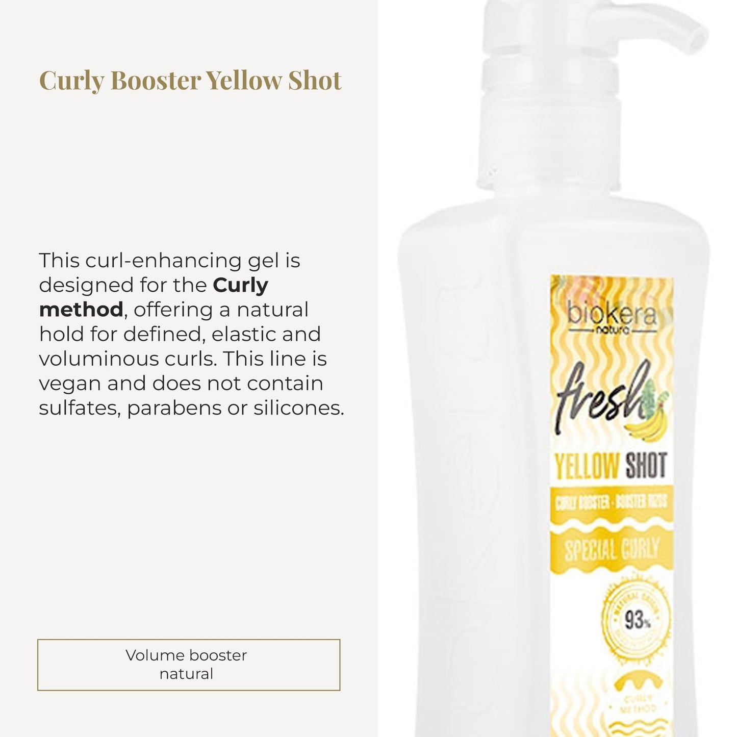 Salerm Biokera Curly Booster Yellow Shot, 10.14 Ounce/300 ml