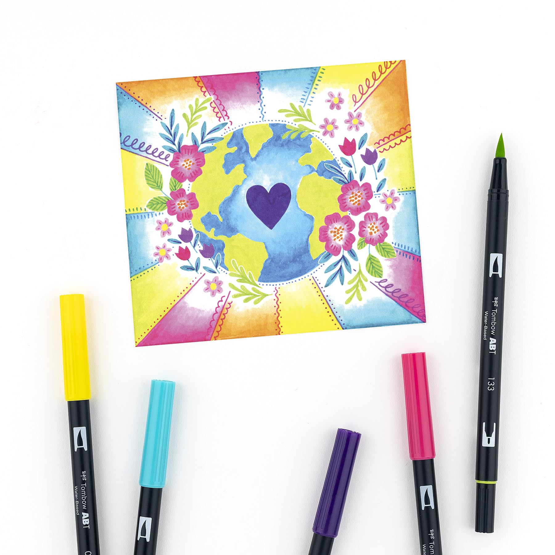 Rotuladores Artísticos Tombow Brillantes Doble Pincel Paquete de 10