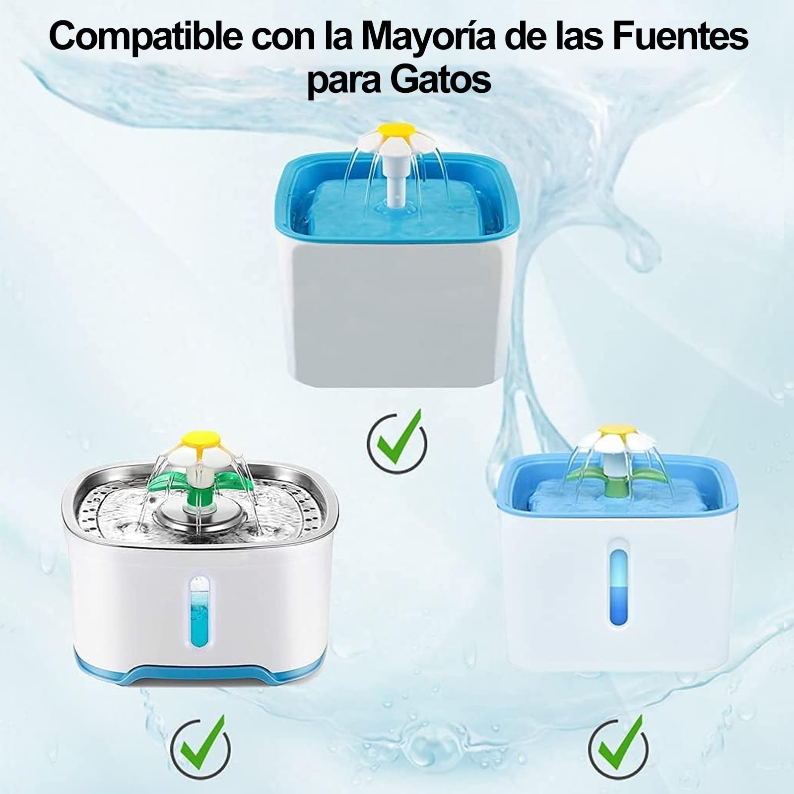 Filtros para Fuente de Gatos Rispetit Blanco con Resina y Carbón Activo