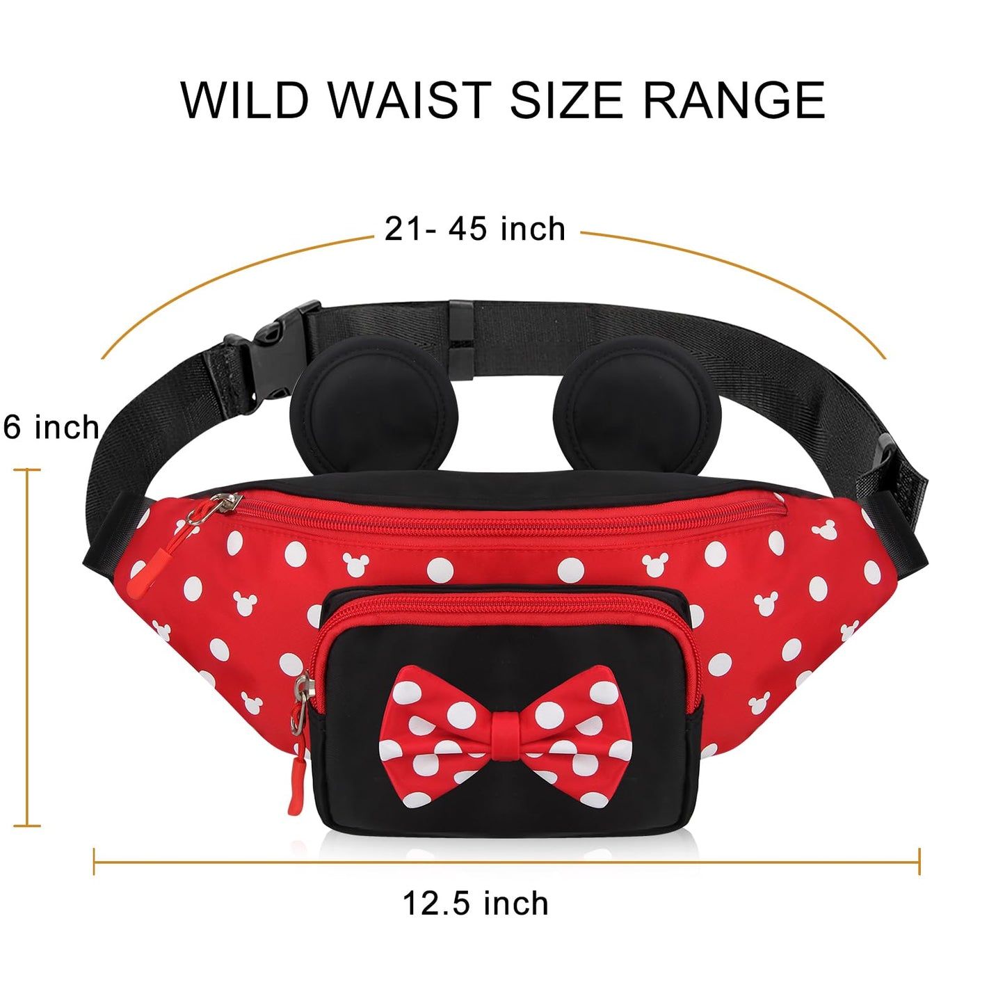 Linda riñonera para viajes, riñonera para mujer, mochila de cintura para adolescentes, niñas, mini cinturón de mouse, riñonera de dibujos animados, bolsas de cintura al aire última intervensión con