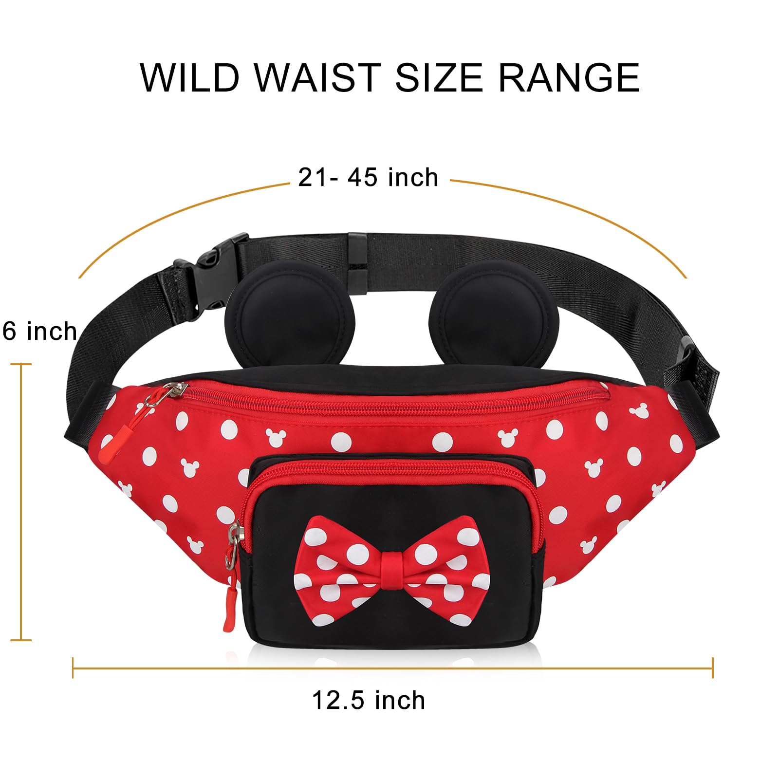 Linda riñonera para viajes, riñonera para mujer, mochila de cintura para adolescentes, niñas, mini cinturón de mouse, riñonera de dibujos animados, bolsas de cintura al aire última intervensión con