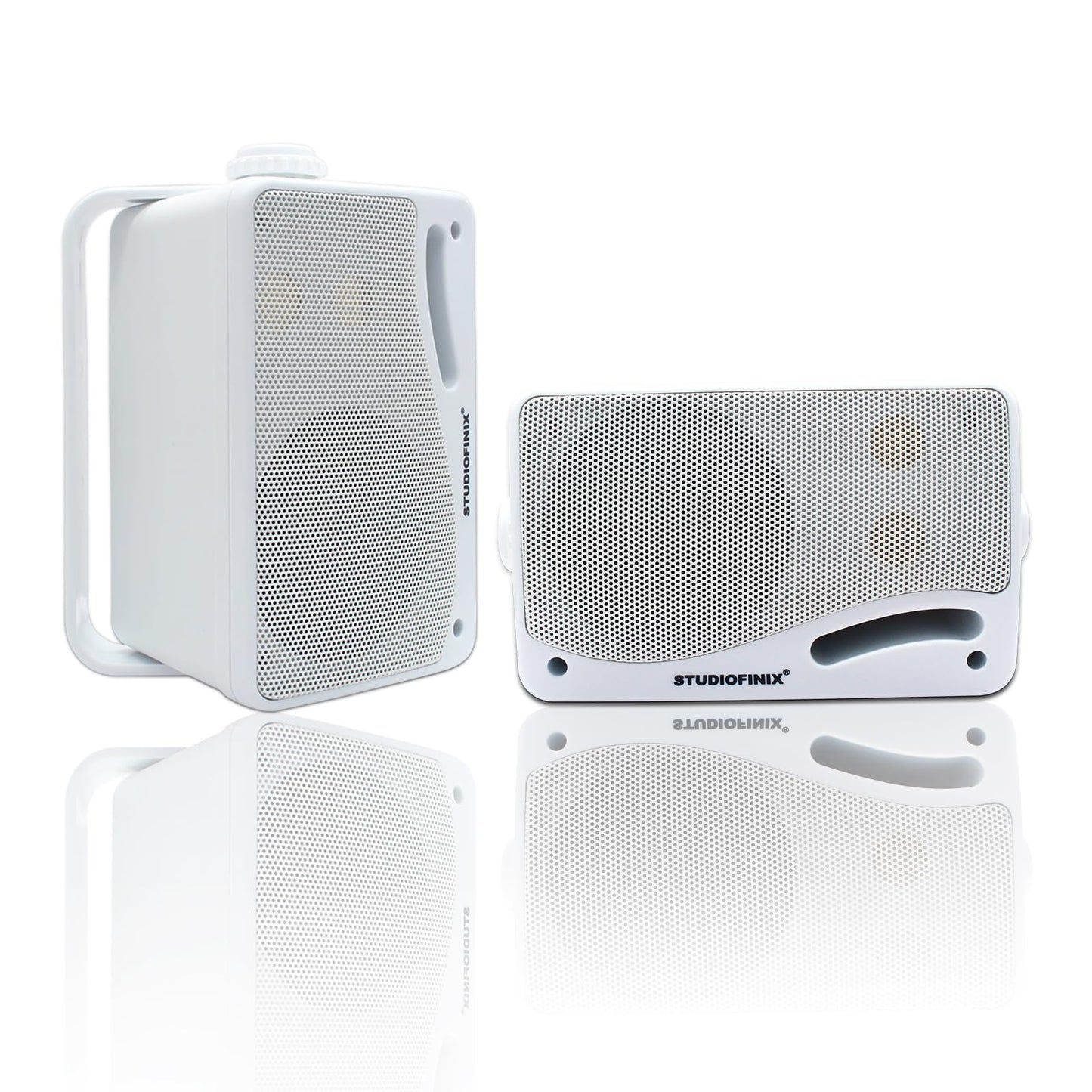 STUDIOFINIX - Altavoces pasivos para exteriores con cable, impermeables, de 3.5 pulgadas, 3 vías, 200 W en superficie, marinos y de pared, adecuados para el hogar, barco, piscina, patio, uso en
