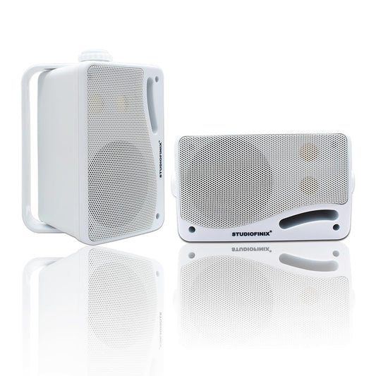 STUDIOFINIX - Altavoces pasivos para exteriores con cable, impermeables, de 3.5 pulgadas, 3 vías, 200 W en superficie, marinos y de pared, adecuados para el hogar, barco, piscina, patio, uso en