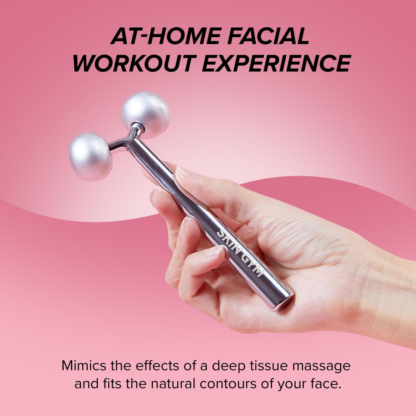 Skin Gym Face Sculptor Beauty Roller, Plata, 1 qt.