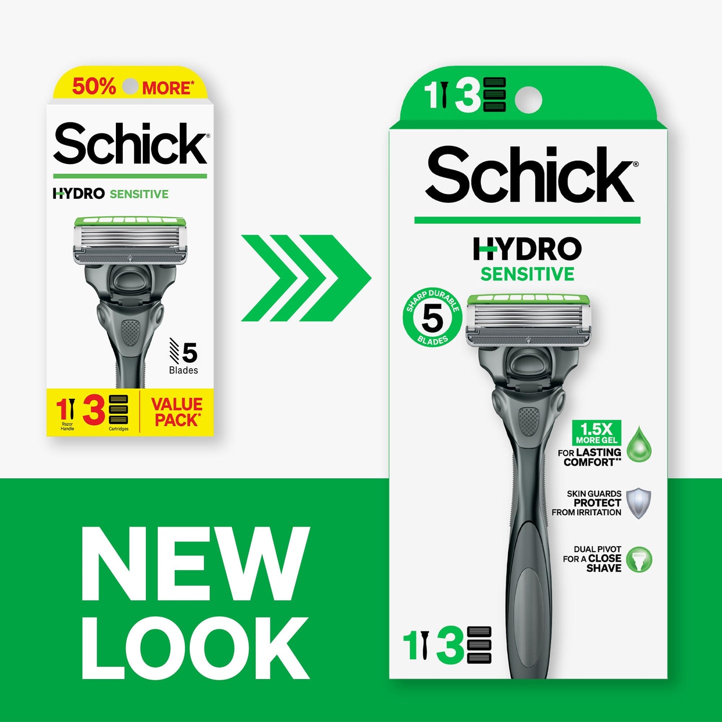 Schick Hydro 5 Mens Sensitive Razor Value Pack