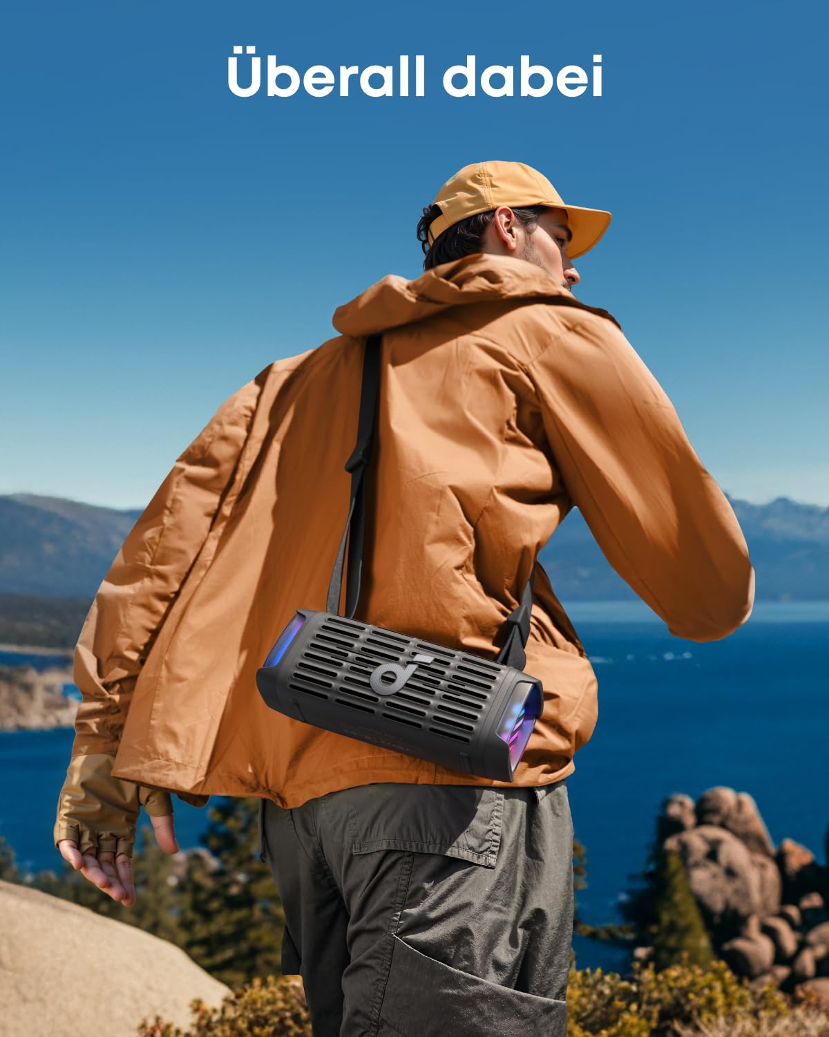Soundcore Boom 3i by Anker, altavoz compacto para exteriores, IP68 impermeable, reproducción flotante, resistente al agua salada, BassUp 2.0, altavoz portátil de 50 W, Bluetooth 5.3, 16H, TWS, kayak